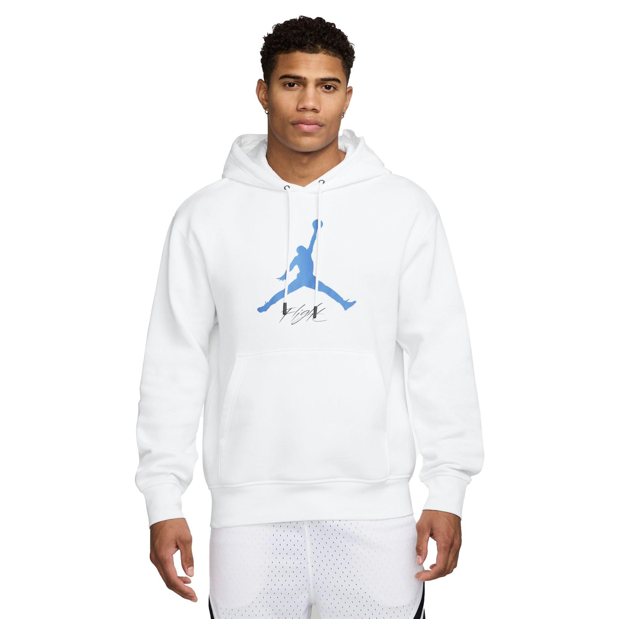 Jordan Men's Essentials Fleece Hoodie-White - WHITE Thumbnail View 1