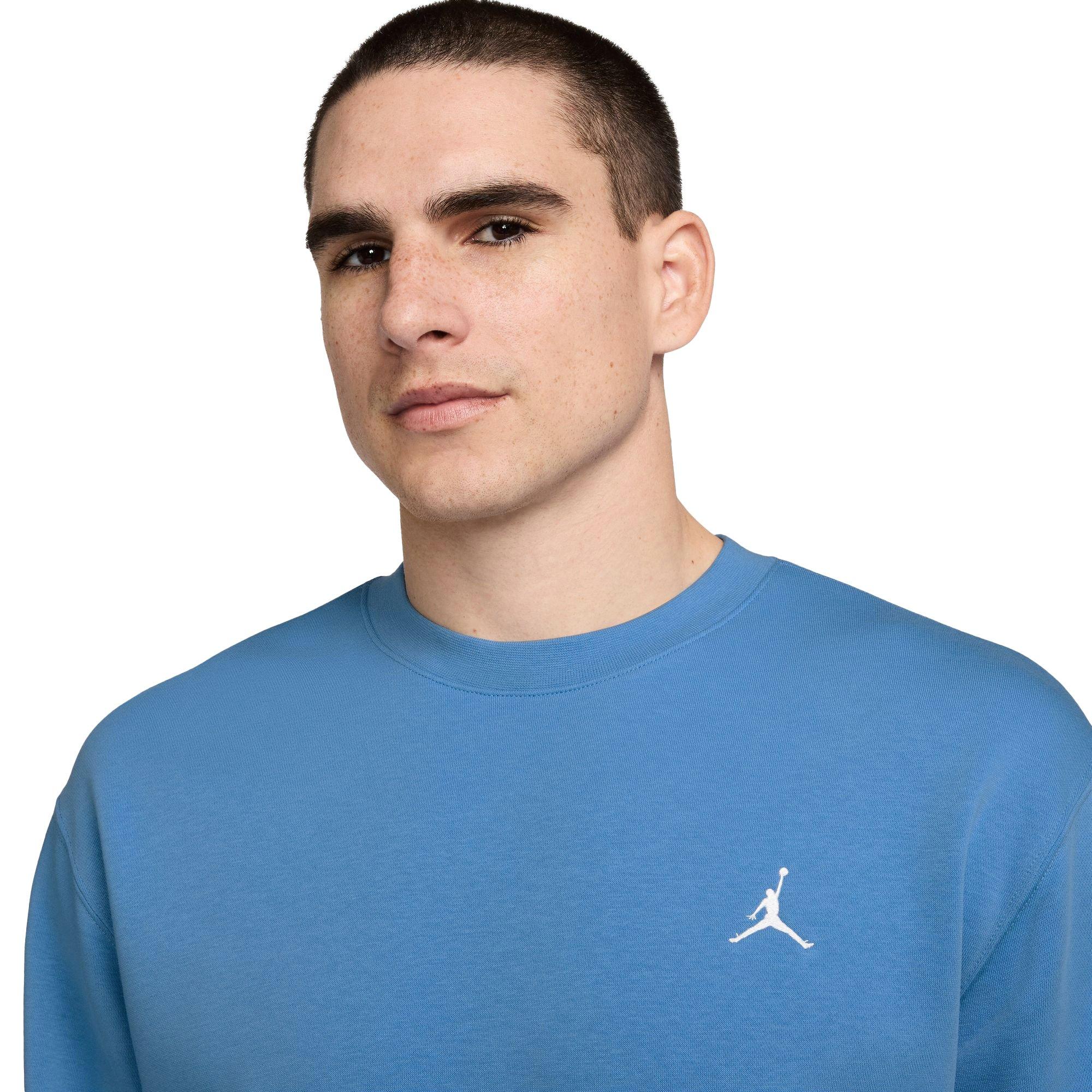 Jordan Men's Brooklyn Fleece Crewneck Sweatshirt - Blue - BLUE Thumbnail View 3