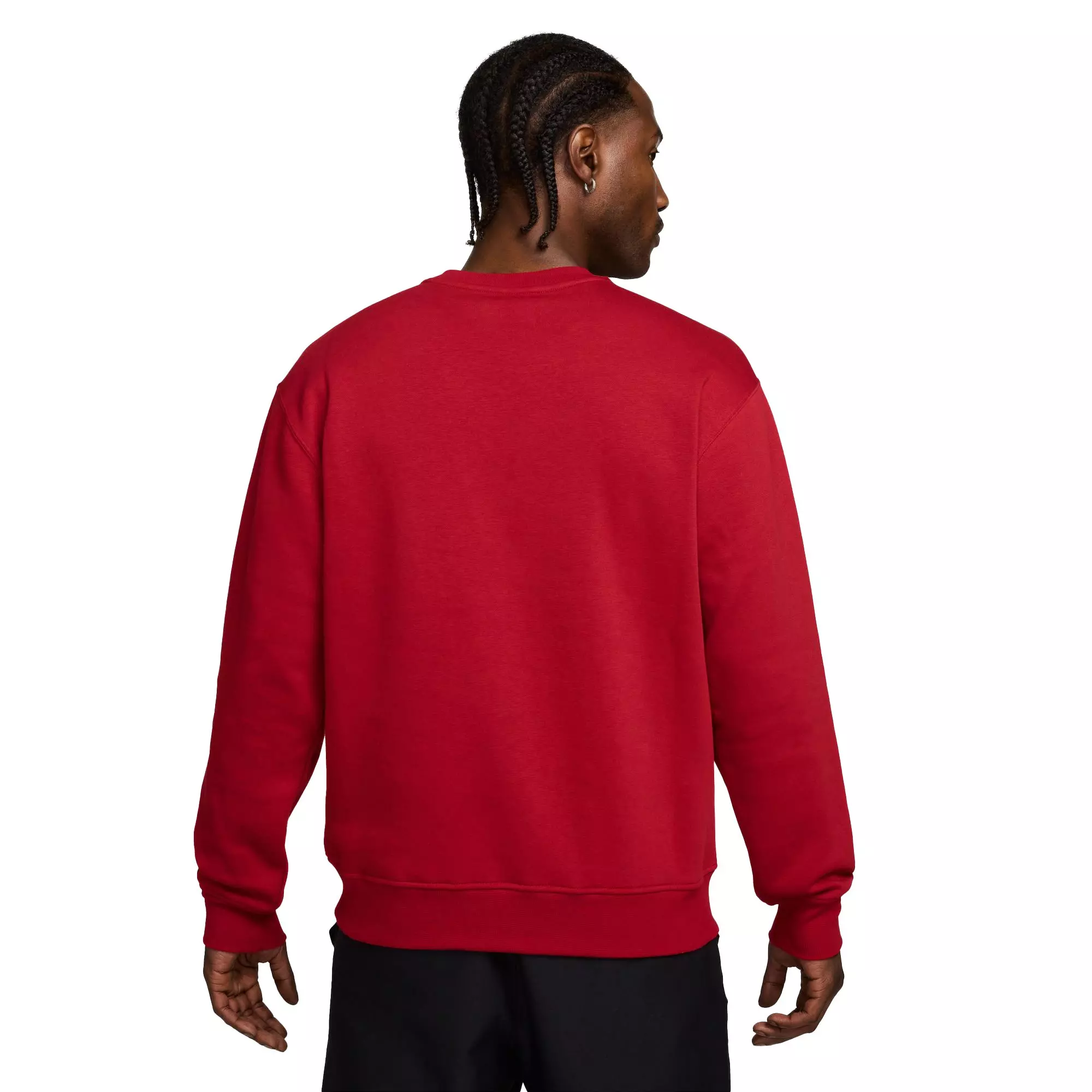 Jordan Men's Brooklyn Fleece Crewneck Sweatshirt-Red - RED