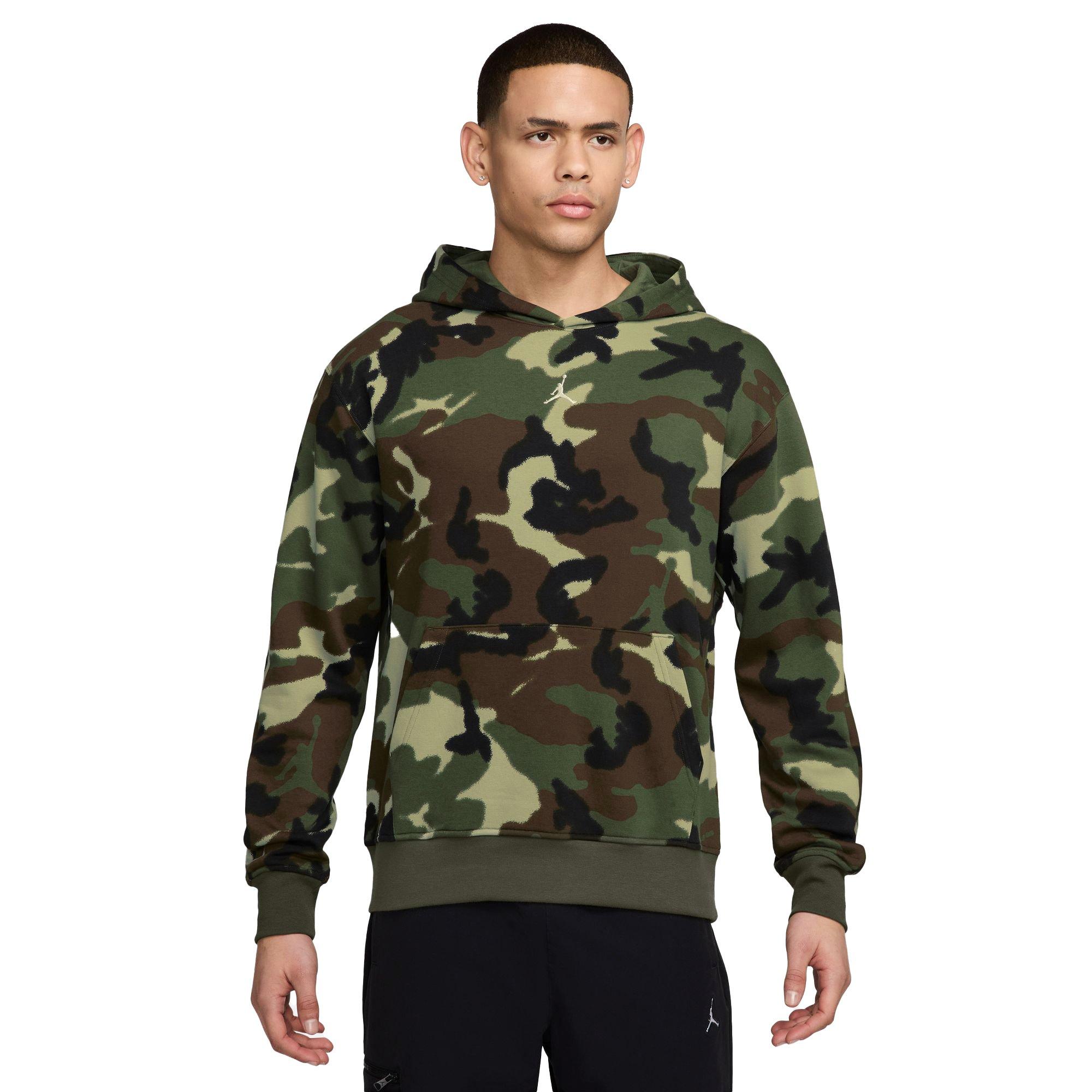 Jordan Men's MVP Camo Pullover Hoodie - OLIVE Thumbnail View 1