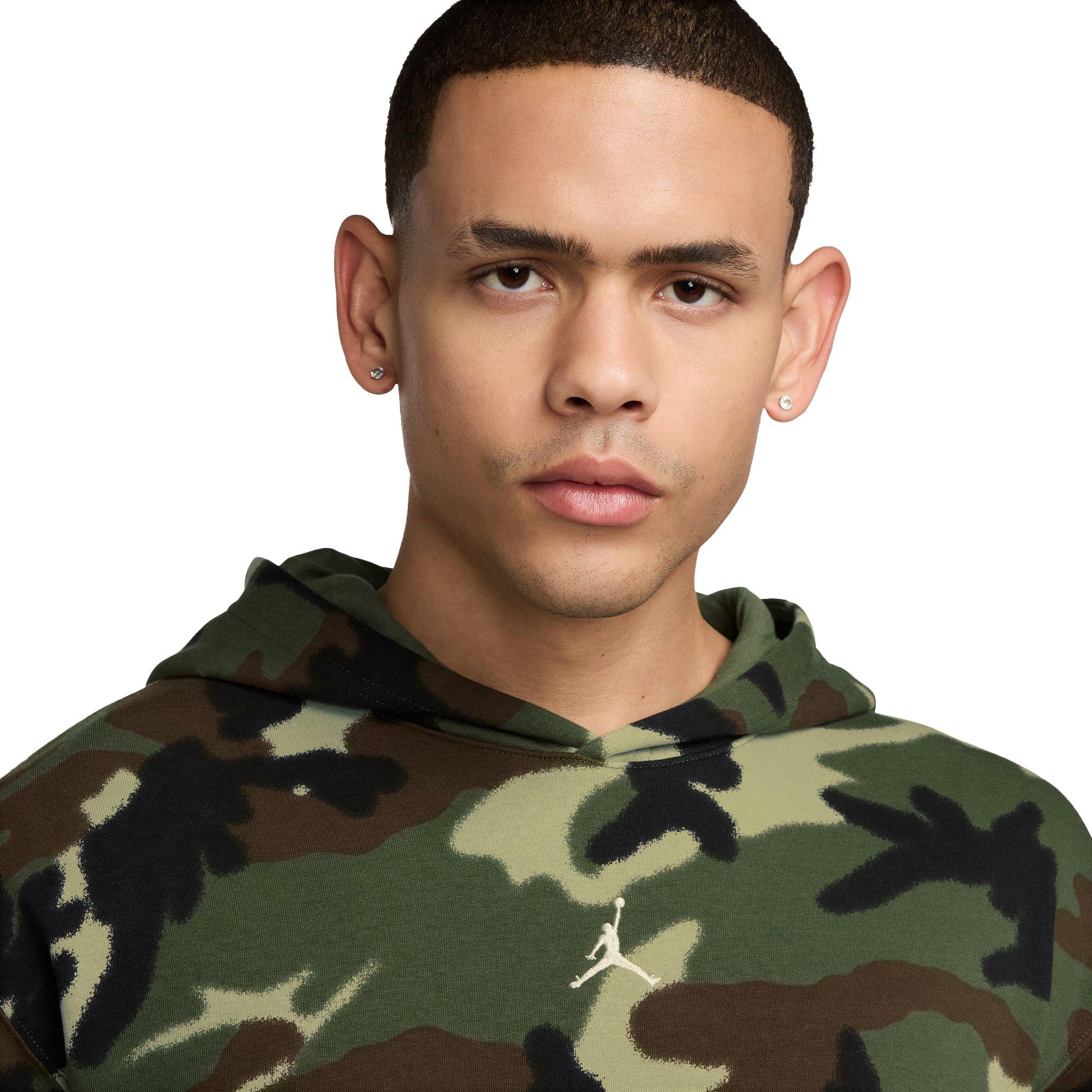 Jordan Men's MVP Camo Pullover Hoodie - OLIVE Thumbnail View 3
