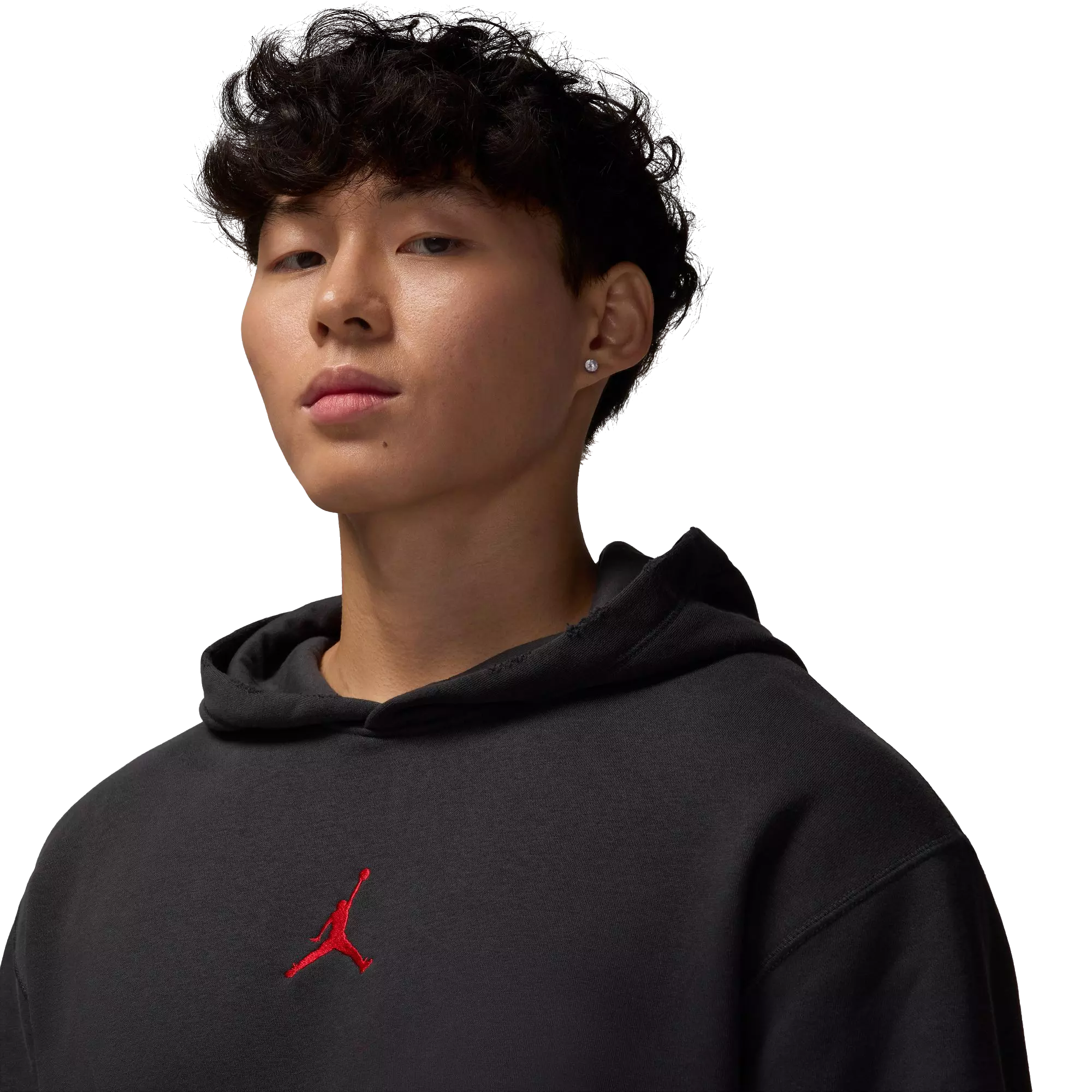 Jordan Men's Brooklyn Fleece Pullover Hoodie-Black - BLACK