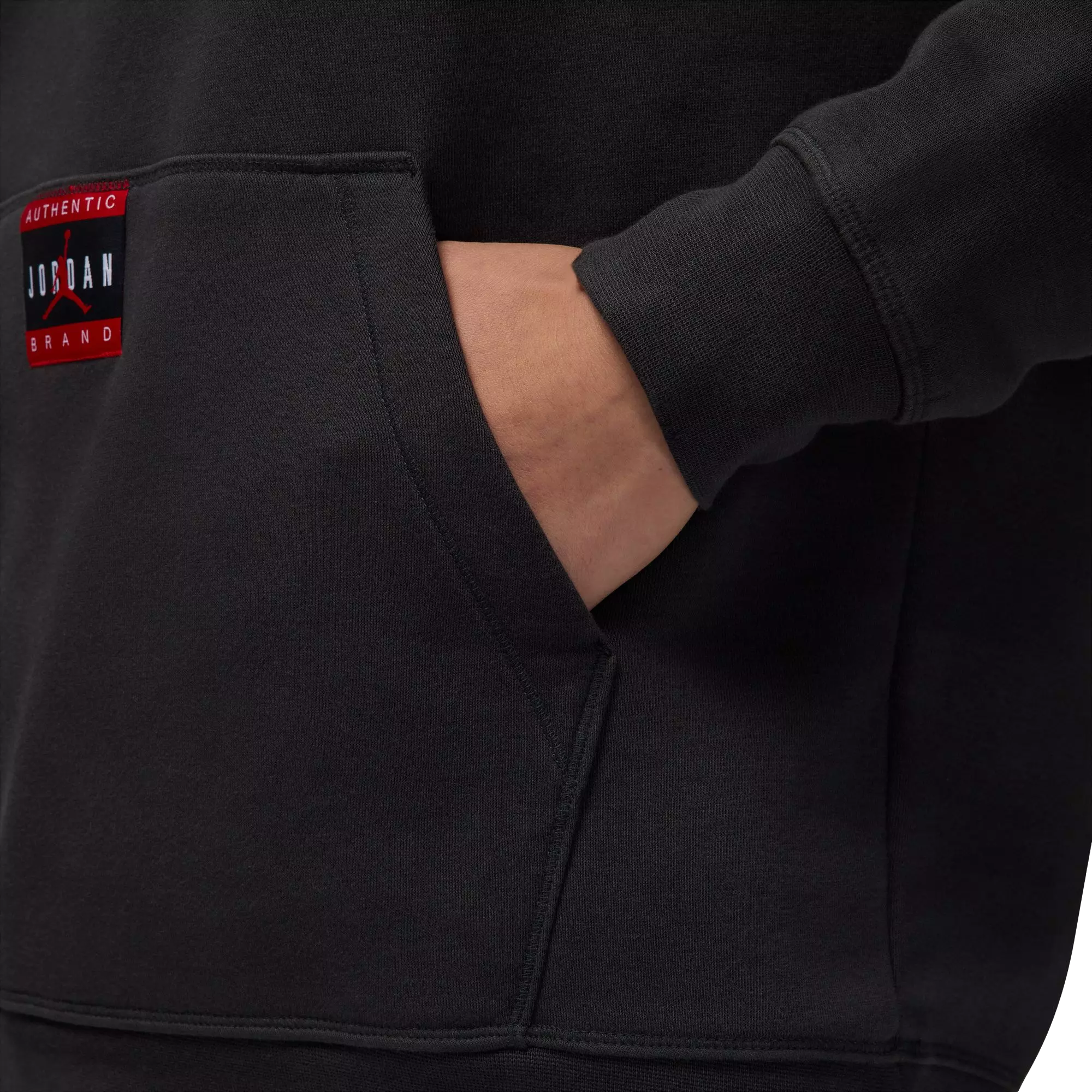 Jordan Men's Brooklyn Fleece Pullover Hoodie-Black - BLACK