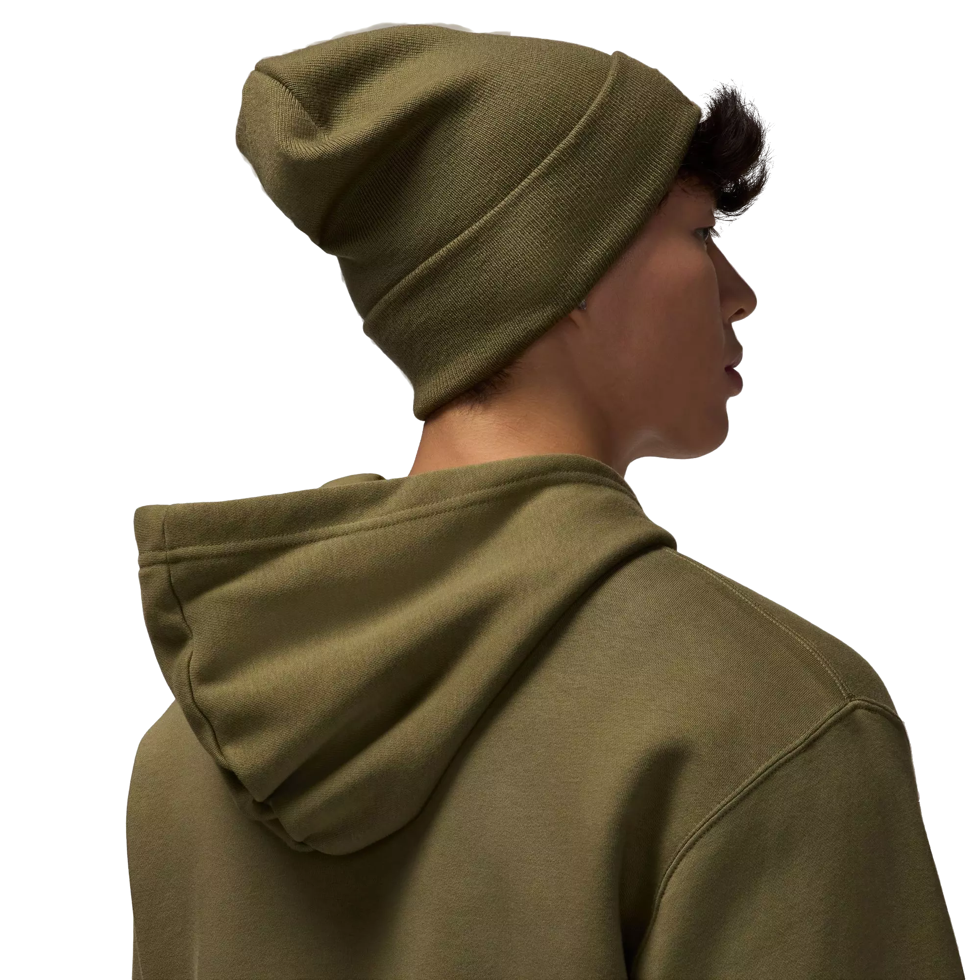 Jordan Men's Essentials Fleece Hoodie-Olive - OLIVE