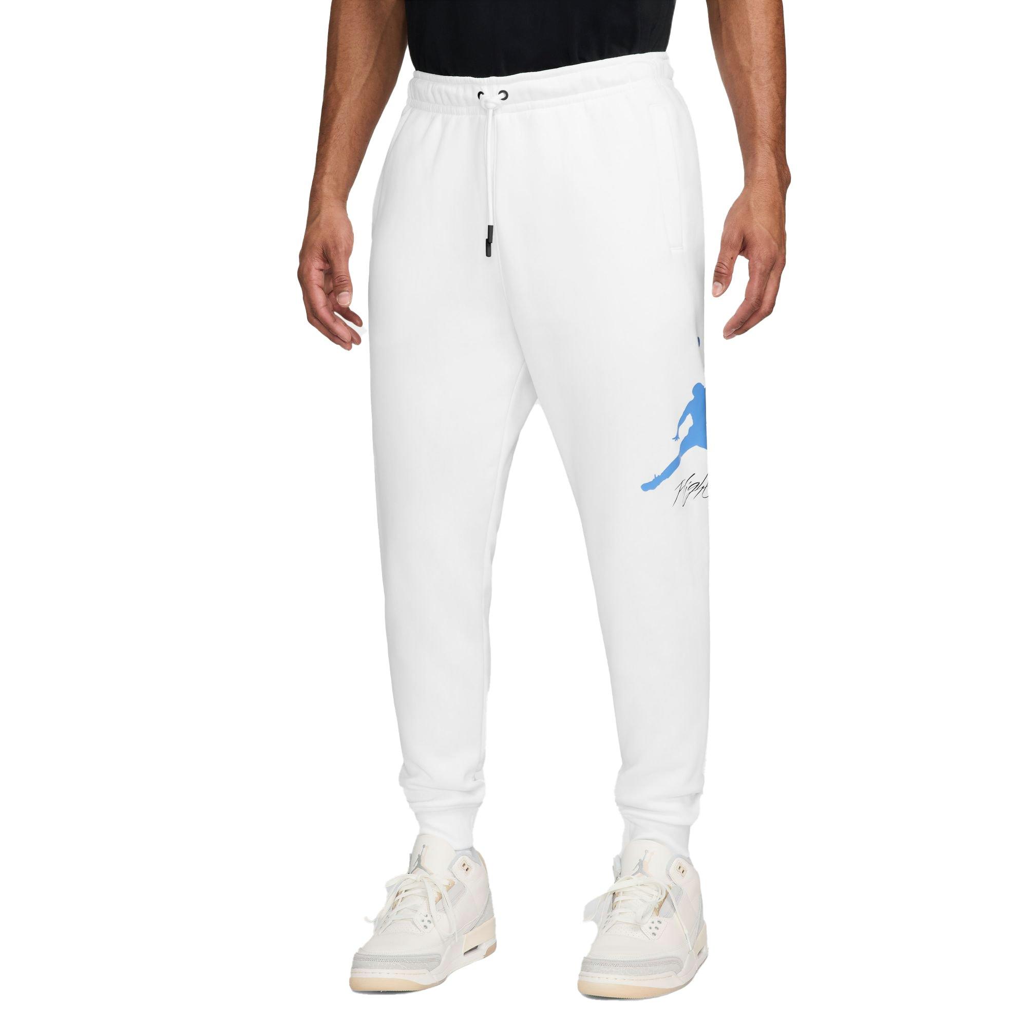 Jordan Men's Essentials Fleece Baseline Pants-White - WHITE Thumbnail View 1