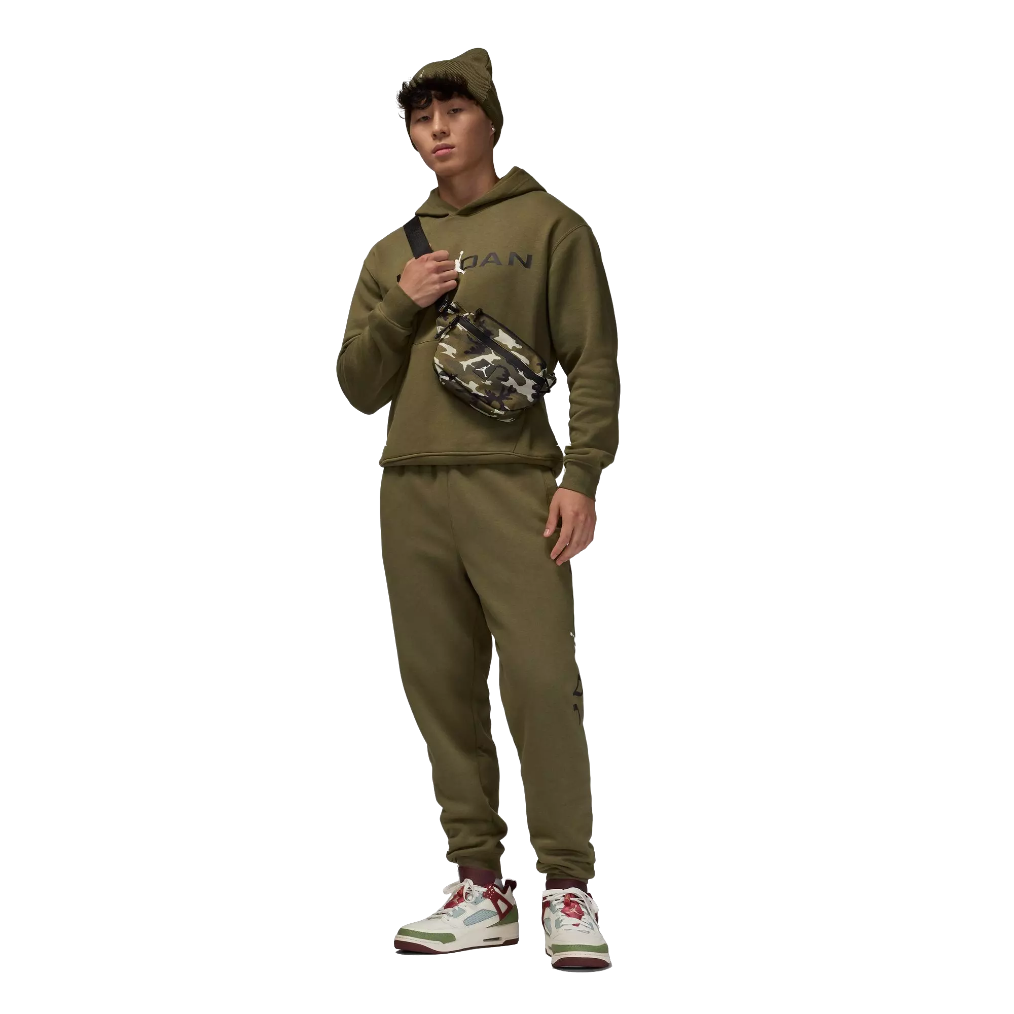 Jordan Men's Essentials Fleece Joggers-Olive - OLIVE