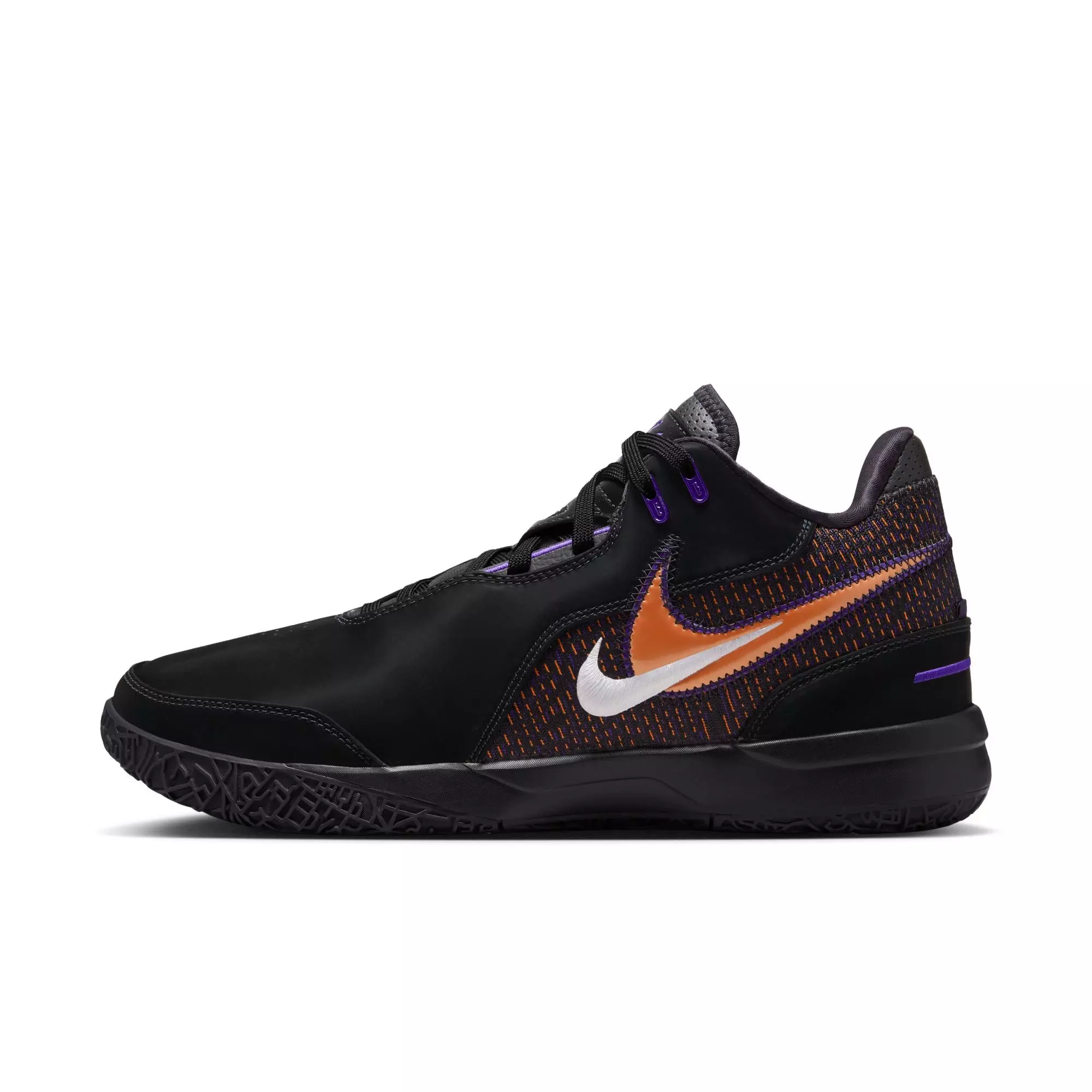 Nike LeBron NXXT Gen AMPD "Black/Bright Mandarin" Unisex Basketball Shoe - BLACK/FIELD PURPLE/BRIGHT MANDARIN