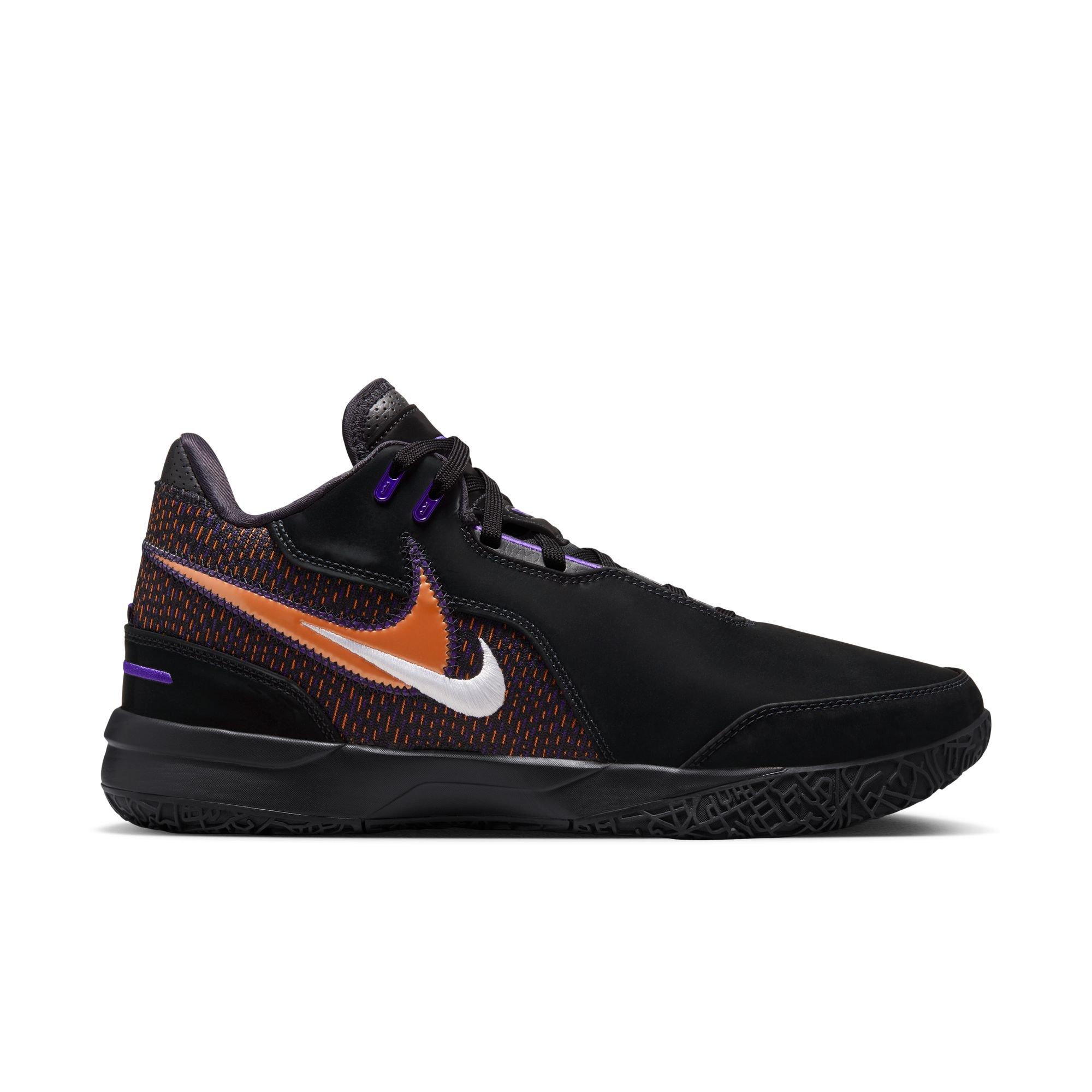 Nike LeBron NXXT Gen AMPD "Black/Bright Mandarin" Unisex Basketball Shoe - BLACK/FIELD PURPLE/BRIGHT MANDARIN Thumbnail View 1