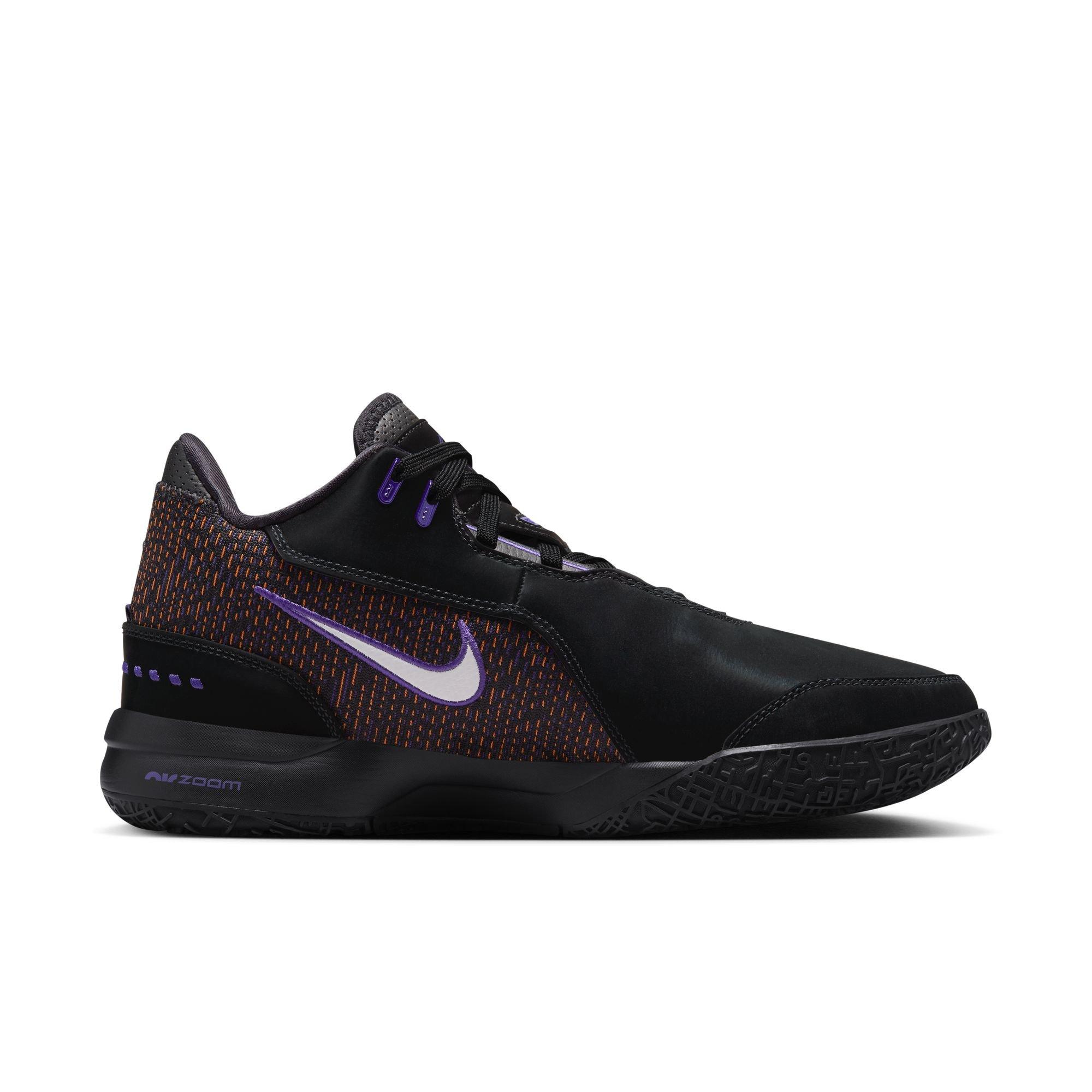 Nike LeBron NXXT Gen AMPD "Black/Bright Mandarin" Unisex Basketball Shoe - BLACK/FIELD PURPLE/BRIGHT MANDARIN Thumbnail View 2