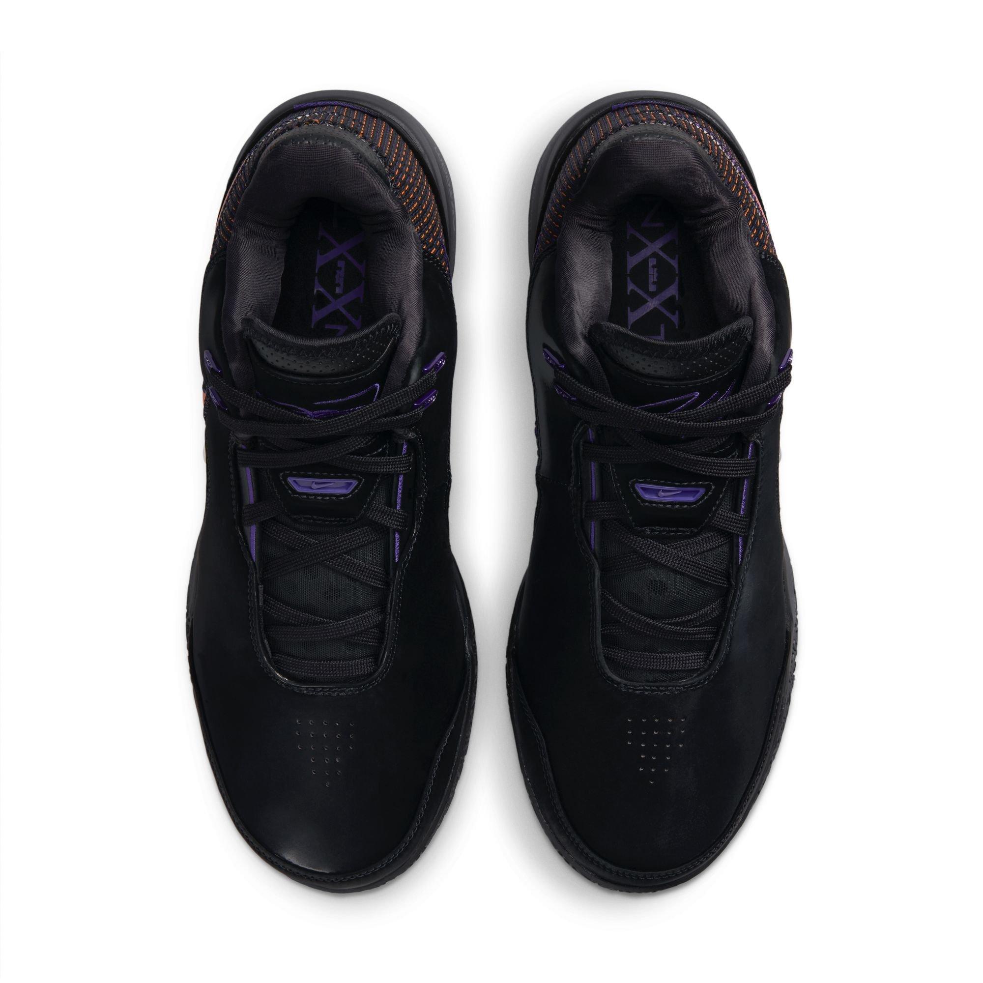 Nike LeBron NXXT Gen AMPD "Black/Bright Mandarin" Unisex Basketball Shoe - BLACK/FIELD PURPLE/BRIGHT MANDARIN Thumbnail View 9