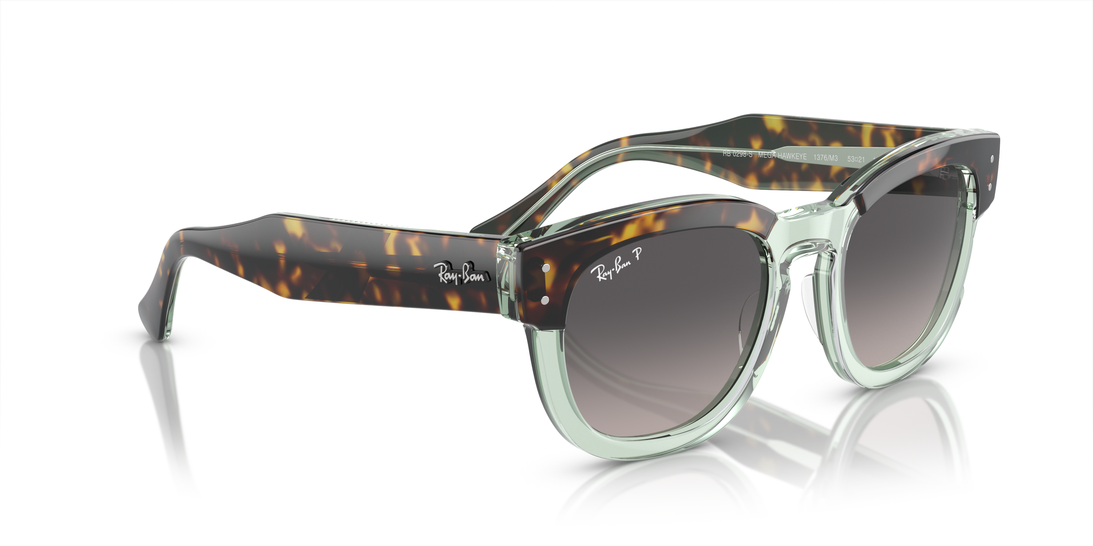 Ray-Ban Mega Hawkeye Sunglasses-Green - GREEN Thumbnail View 6