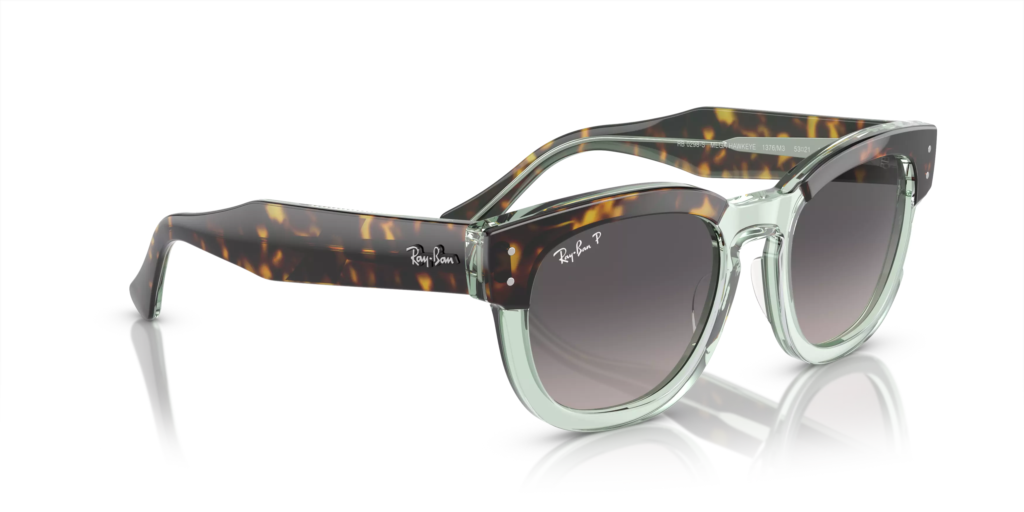 Ray-Ban Mega Hawkeye Sunglasses-Green - GREEN