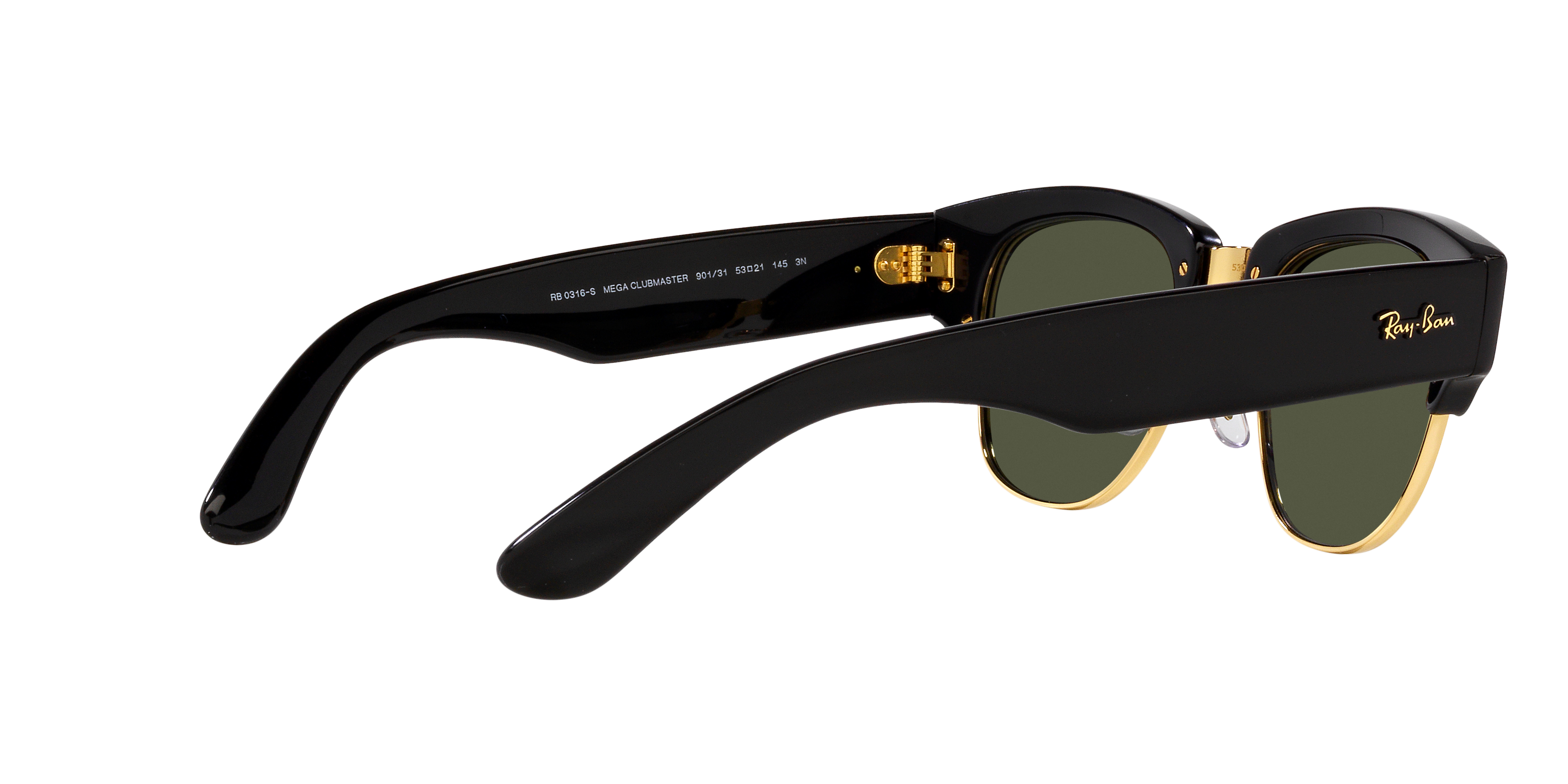 Ray-Ban Mega Clubmaster Sunglasses - BLACK Thumbnail View 11