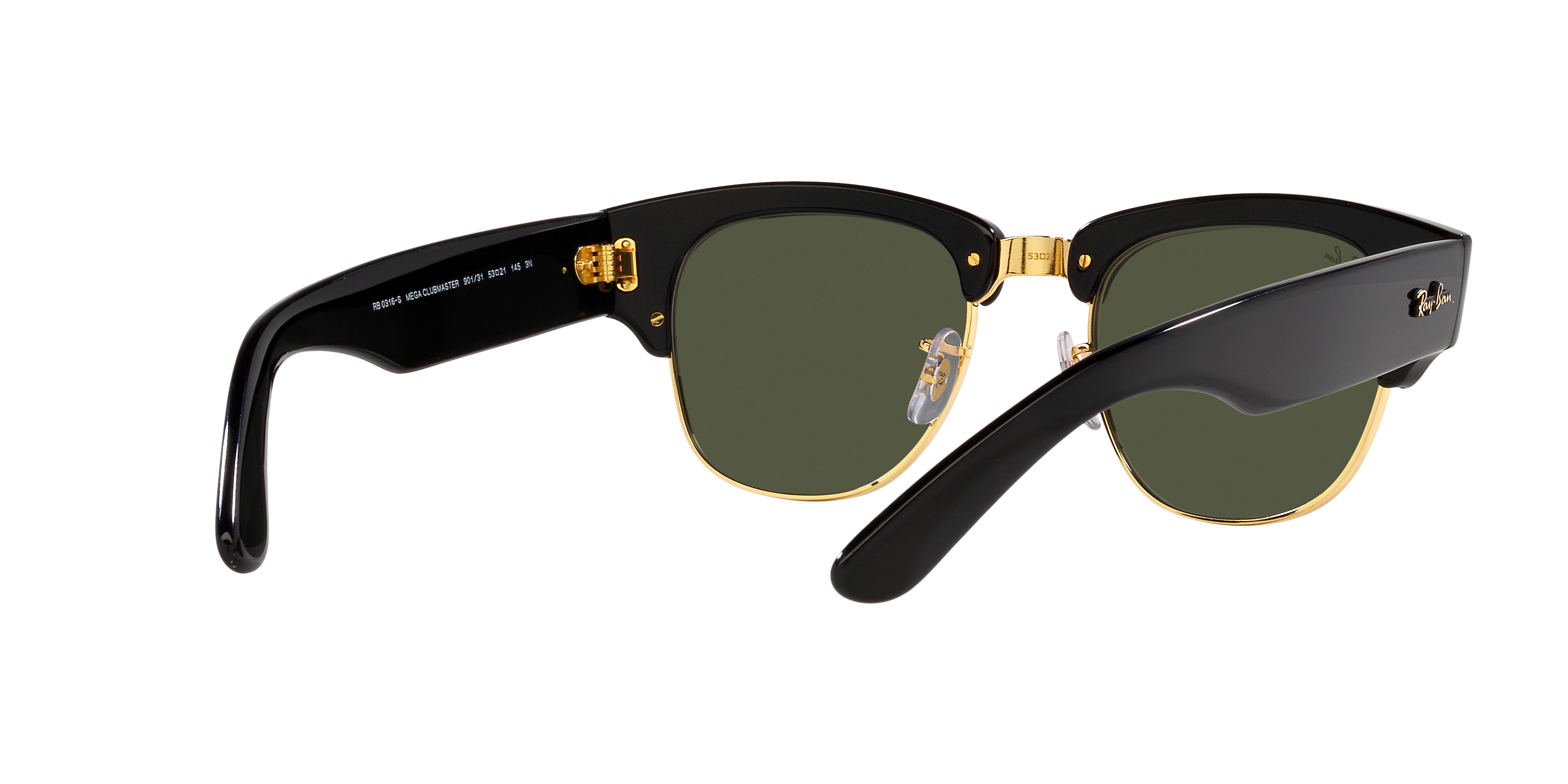 Ray-Ban Mega Clubmaster Sunglasses - BLACK Thumbnail View 10