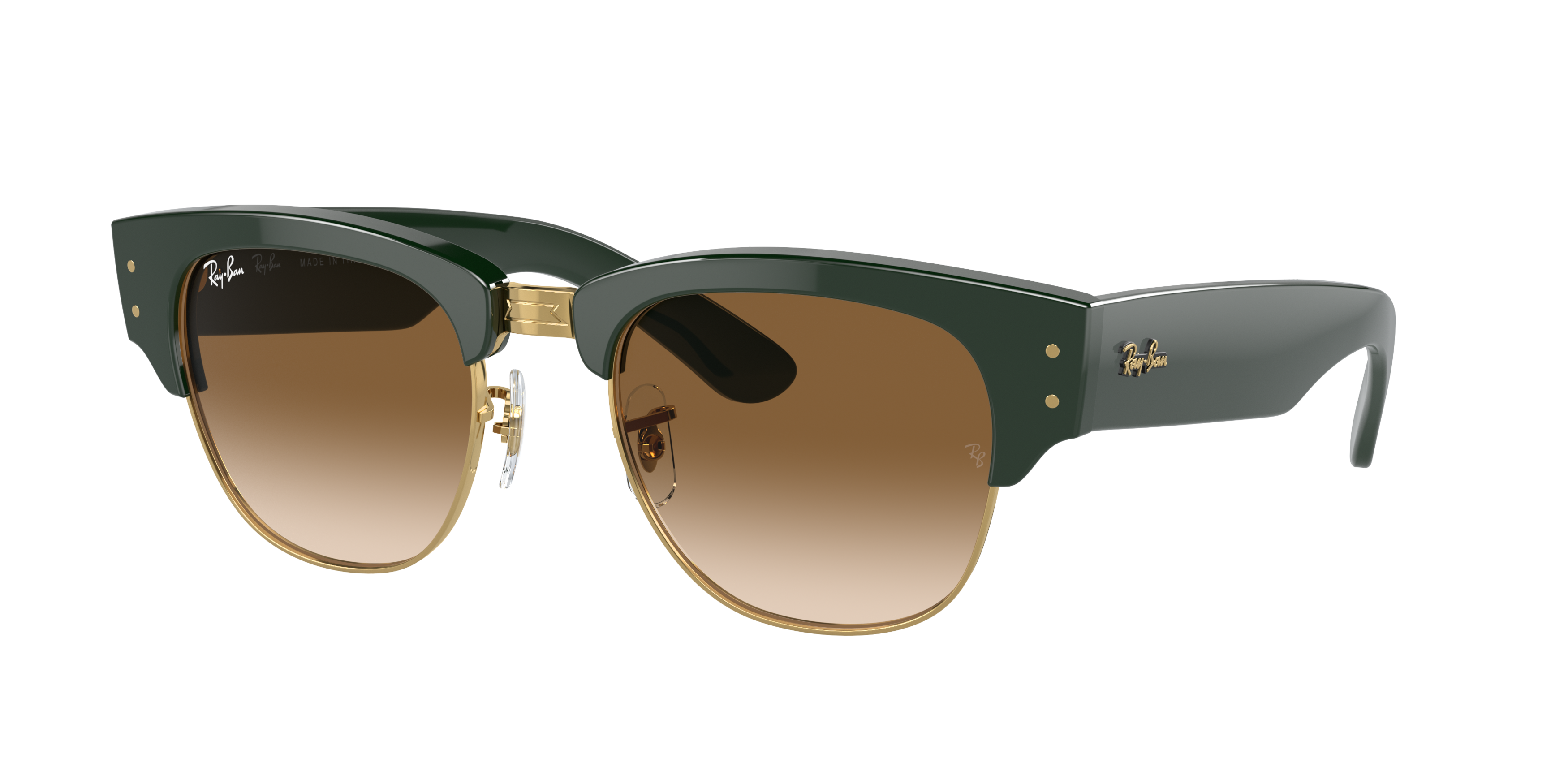 Ray-Ban Mega Clubmaster Sunglasses-Green - GREEN Thumbnail View 1