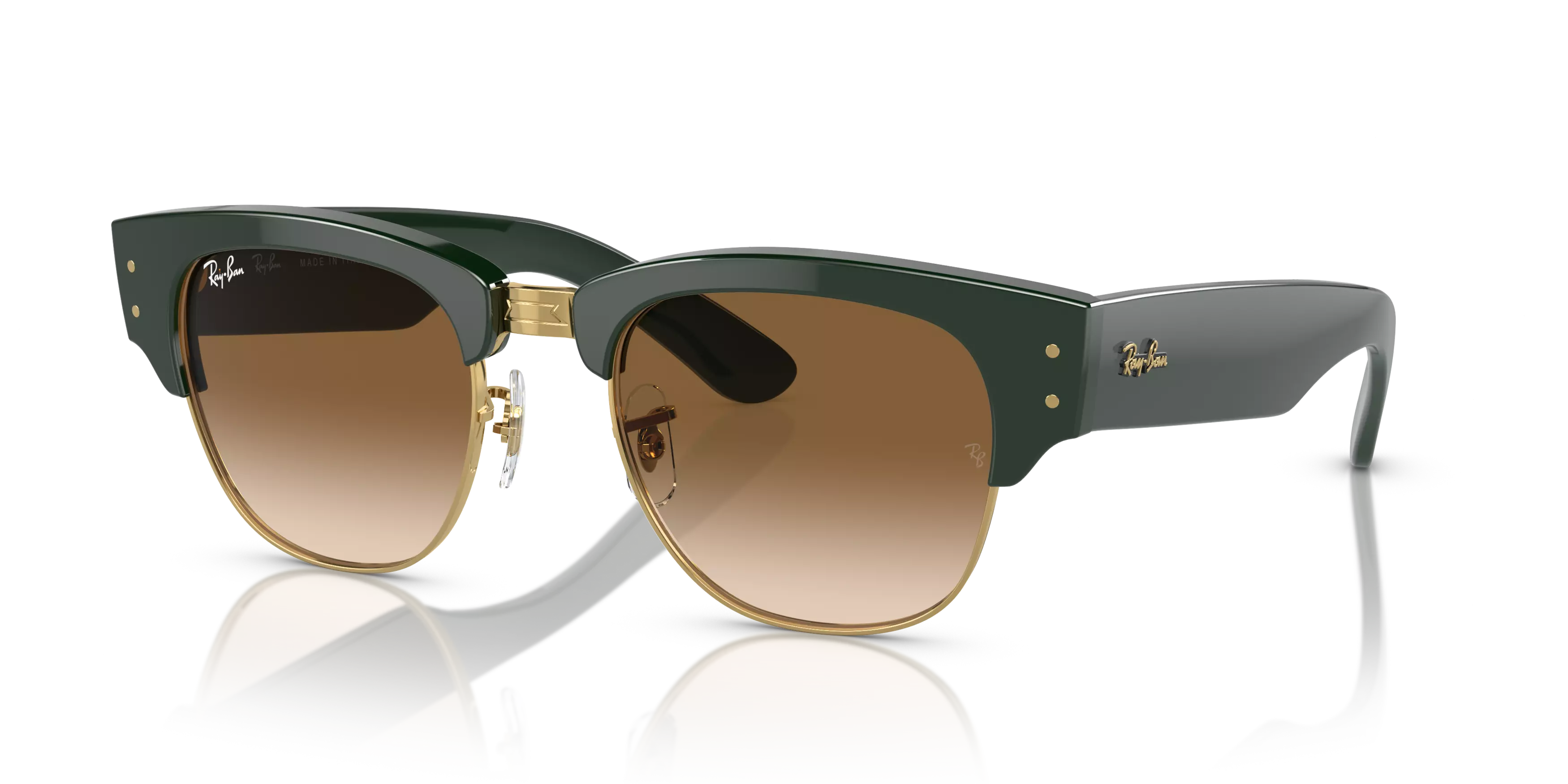 Ray-Ban Mega Clubmaster Sunglasses-Green - GREEN
