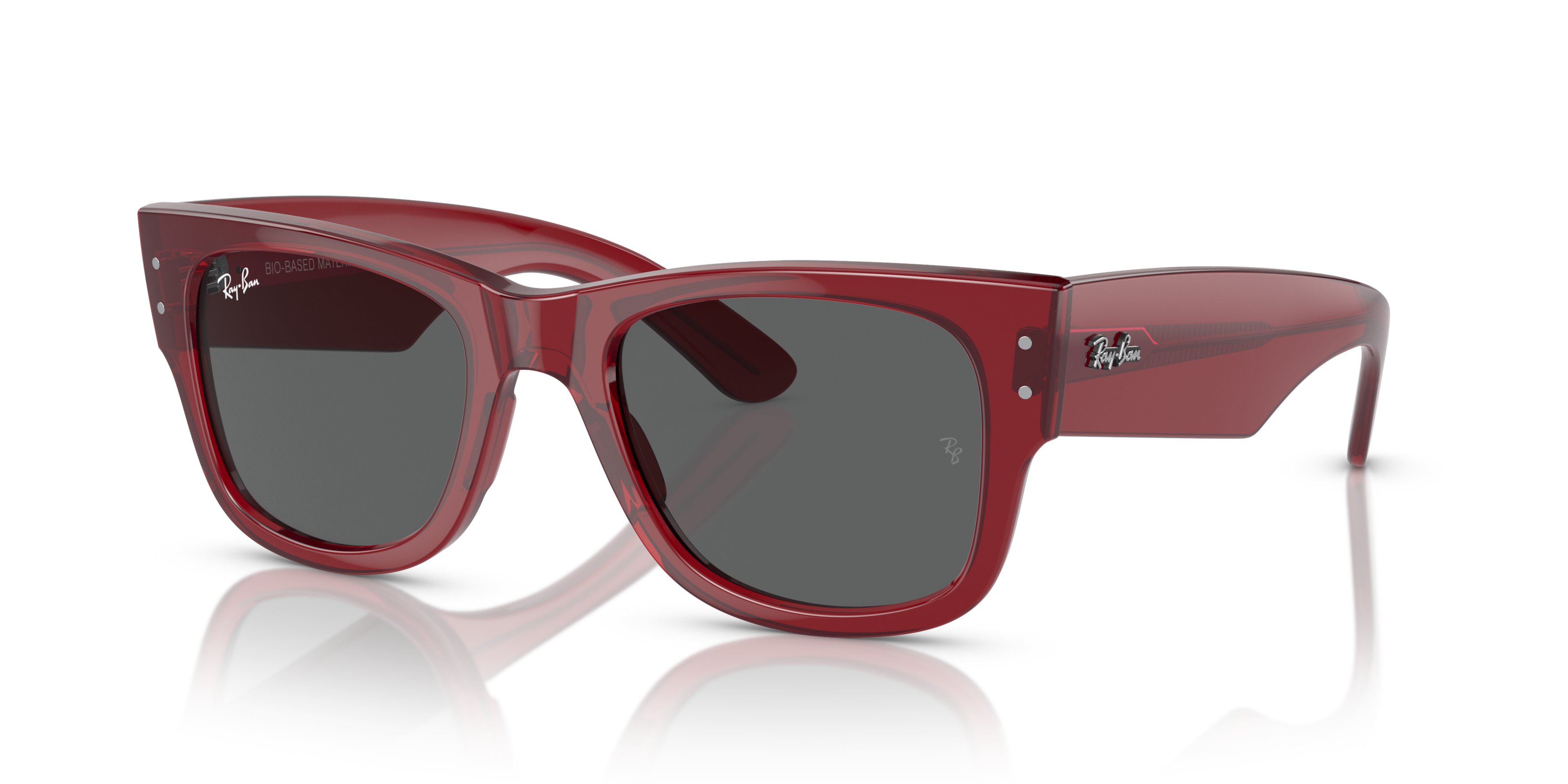 Ray-Ban Mega Wayfarer Bio-Based Sunglasses - RED Thumbnail View 3