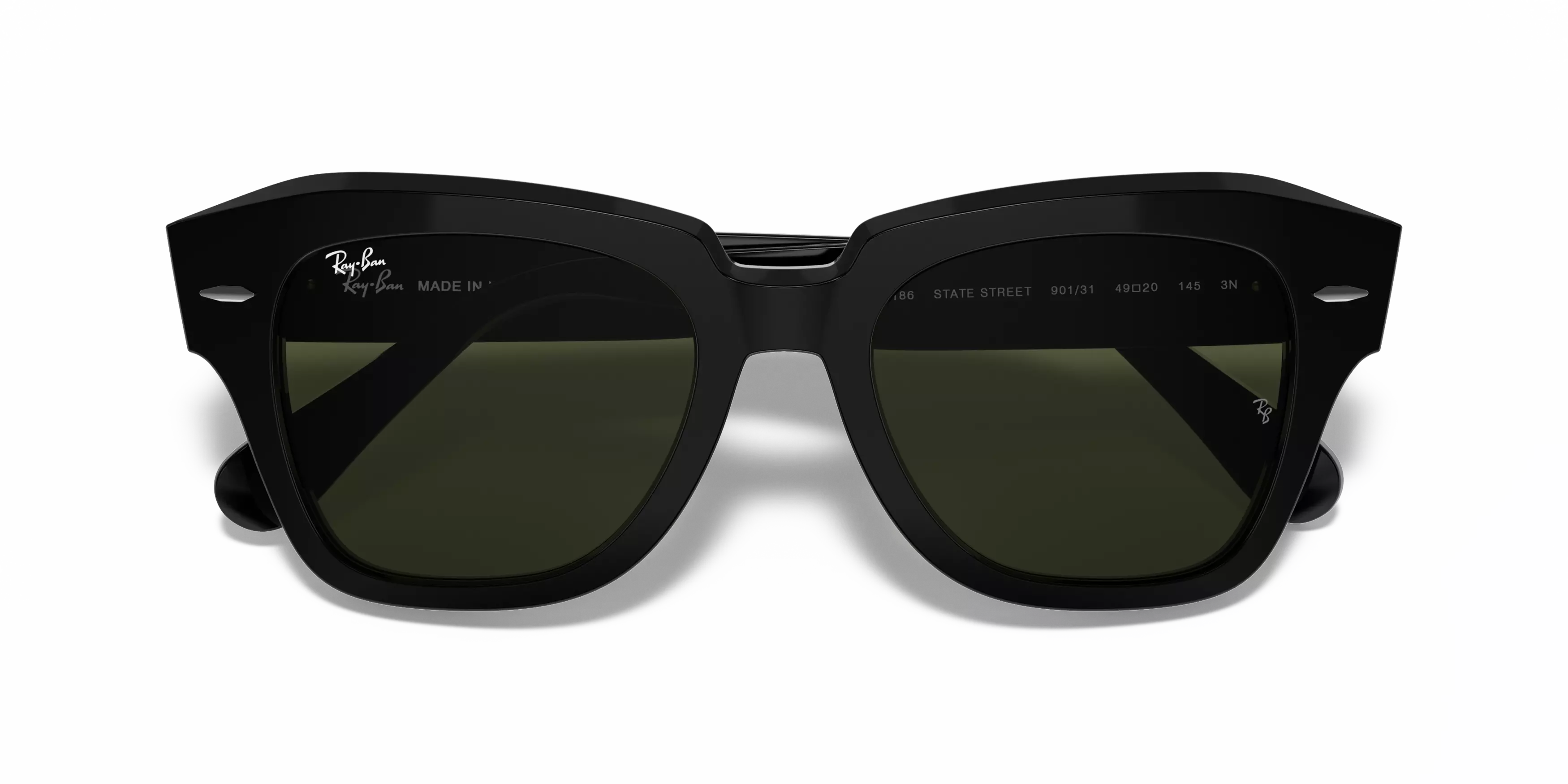 Ray-Ban State Street Sunglasses - Black - BLACK