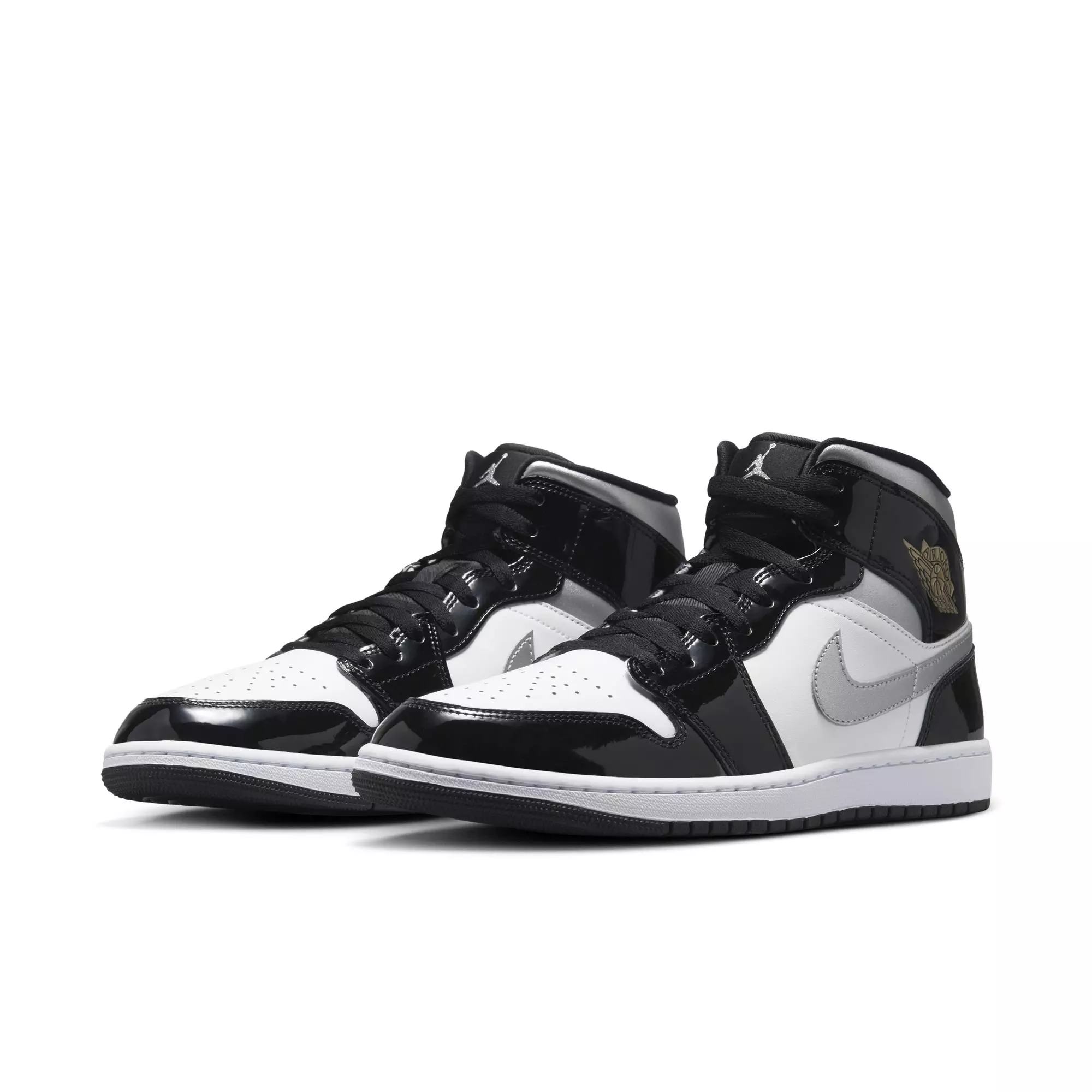 Jordan 1 Mid SE "Black/Metallic Silver" Men's Shoe - BLACK/SILVER