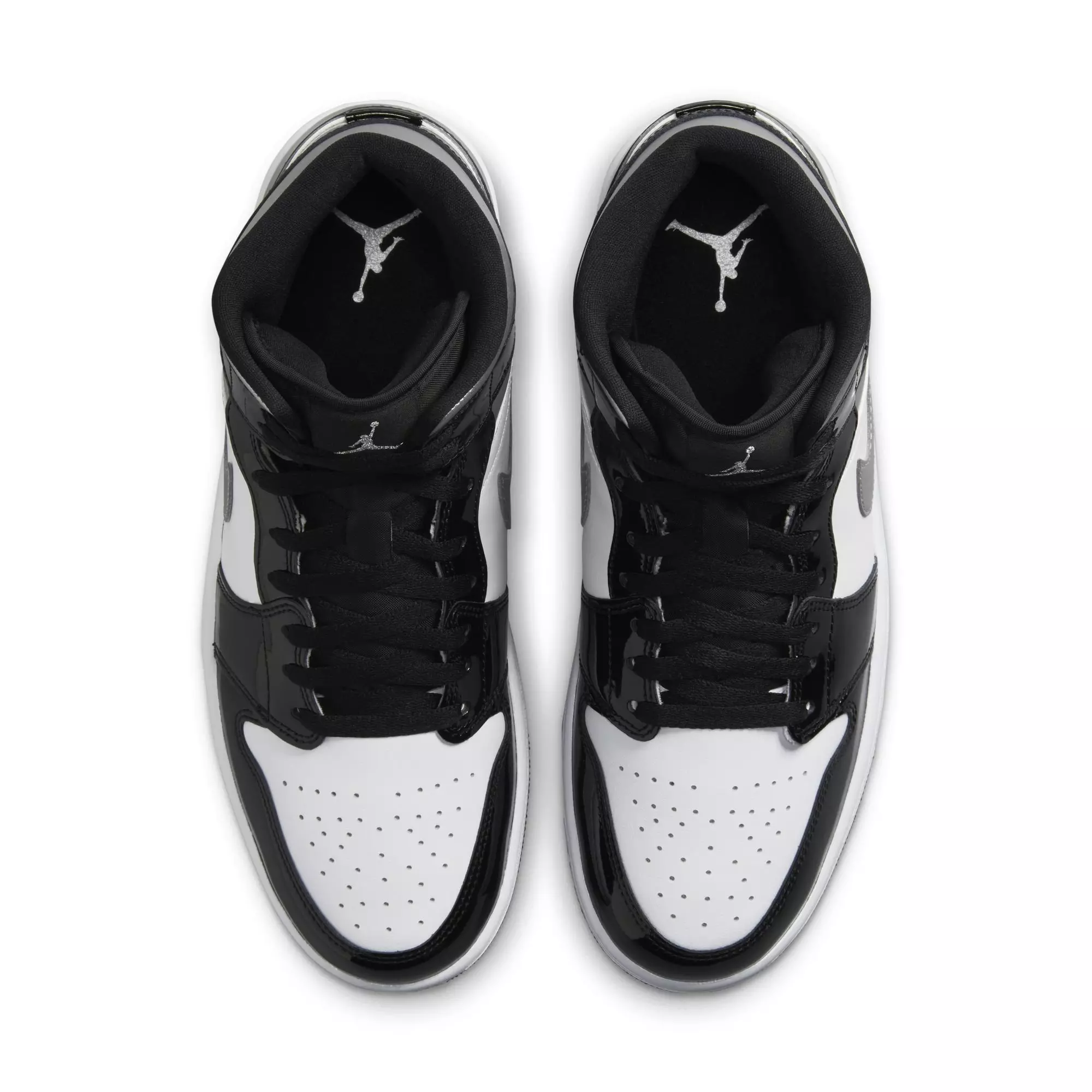 Jordan 1 Mid SE "Black/Metallic Silver" Men's Shoe - BLACK/SILVER