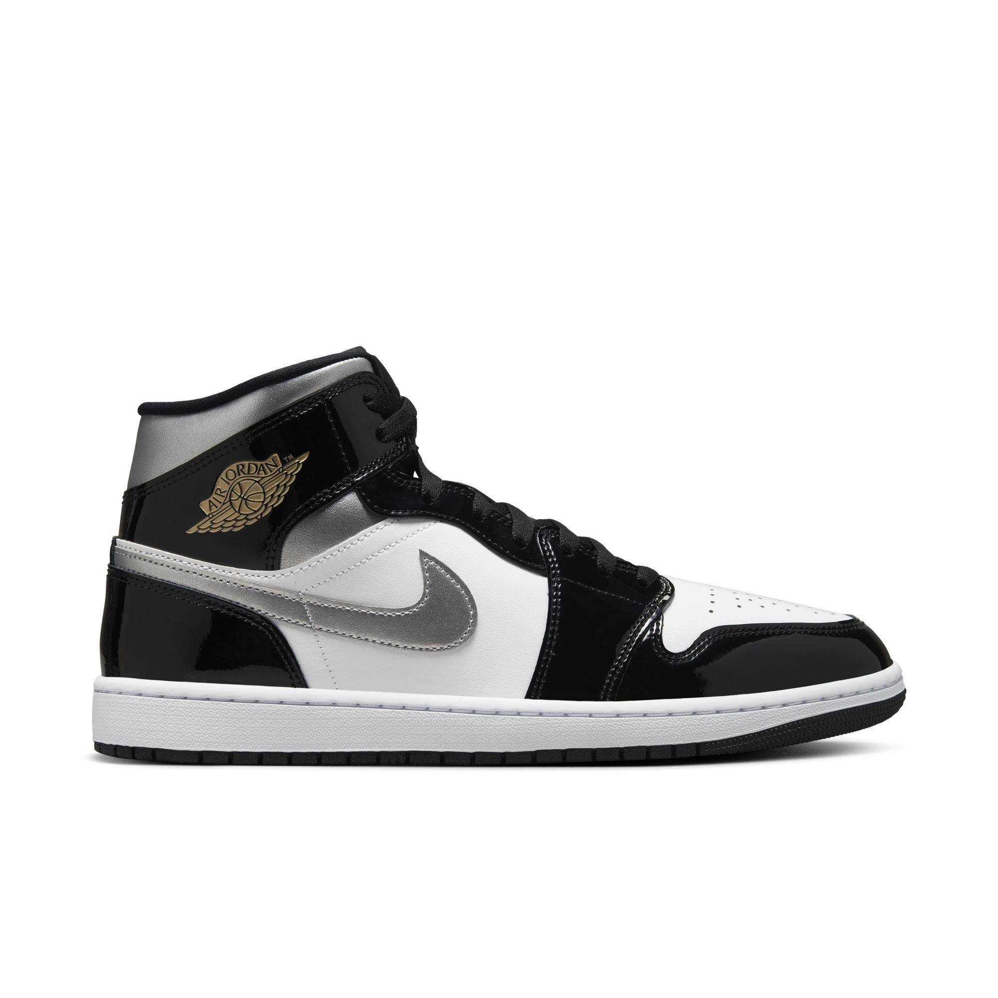 Jordan 1 Mid SE "Black/Metallic Silver" Men's Shoe - BLACK/SILVER Thumbnail View 1