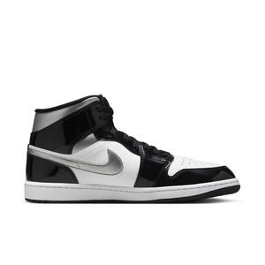 Jordan 1 Mid SE "Black/Metallic Silver" Men's Shoe