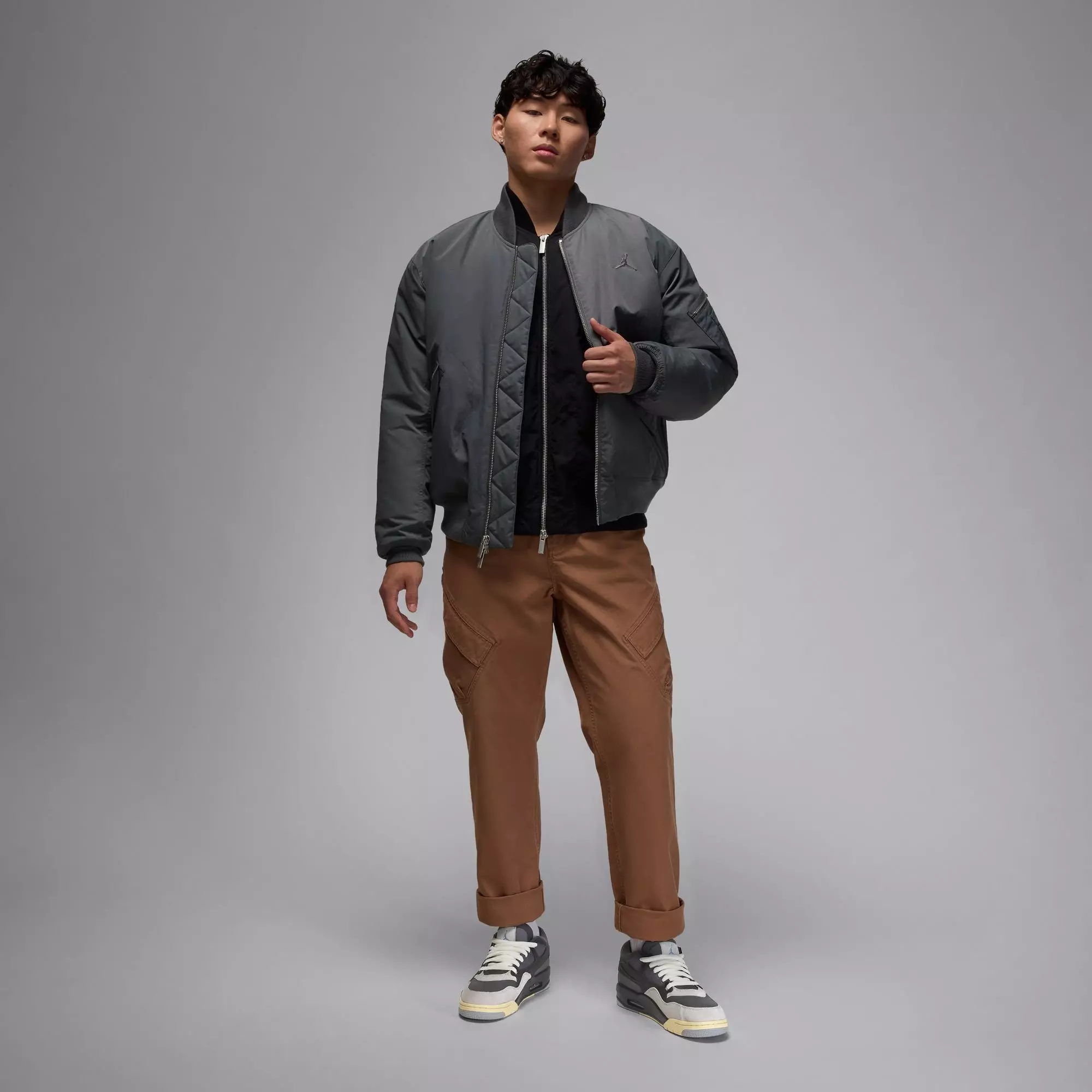 Jordan 4 RM "Iron Grey/Chambray/Off Noir" Men's Shoe - DARK GREY/WHITE