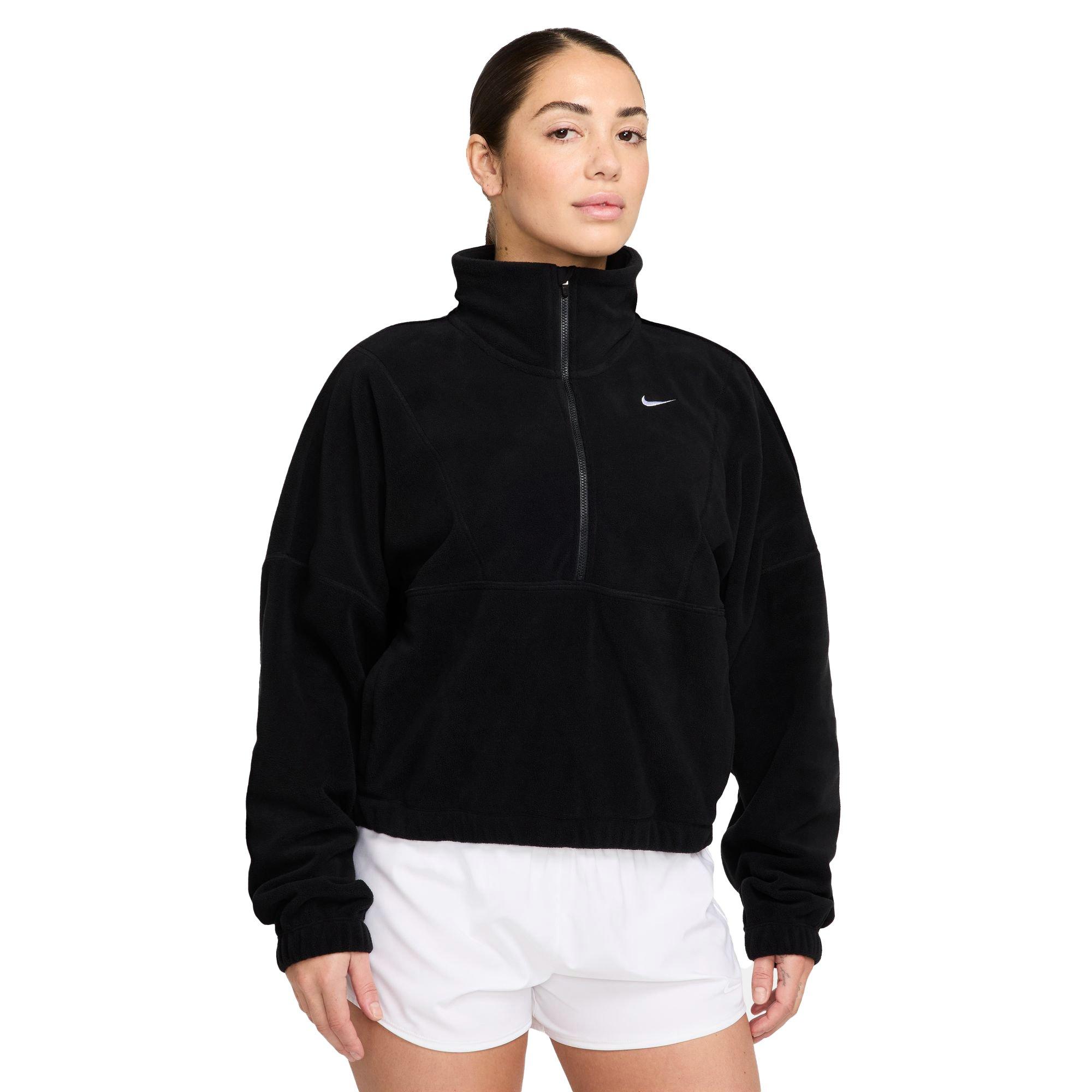 Nike Women's One Therma-FIT 1/2-Zip Top - BLACK Thumbnail View 1