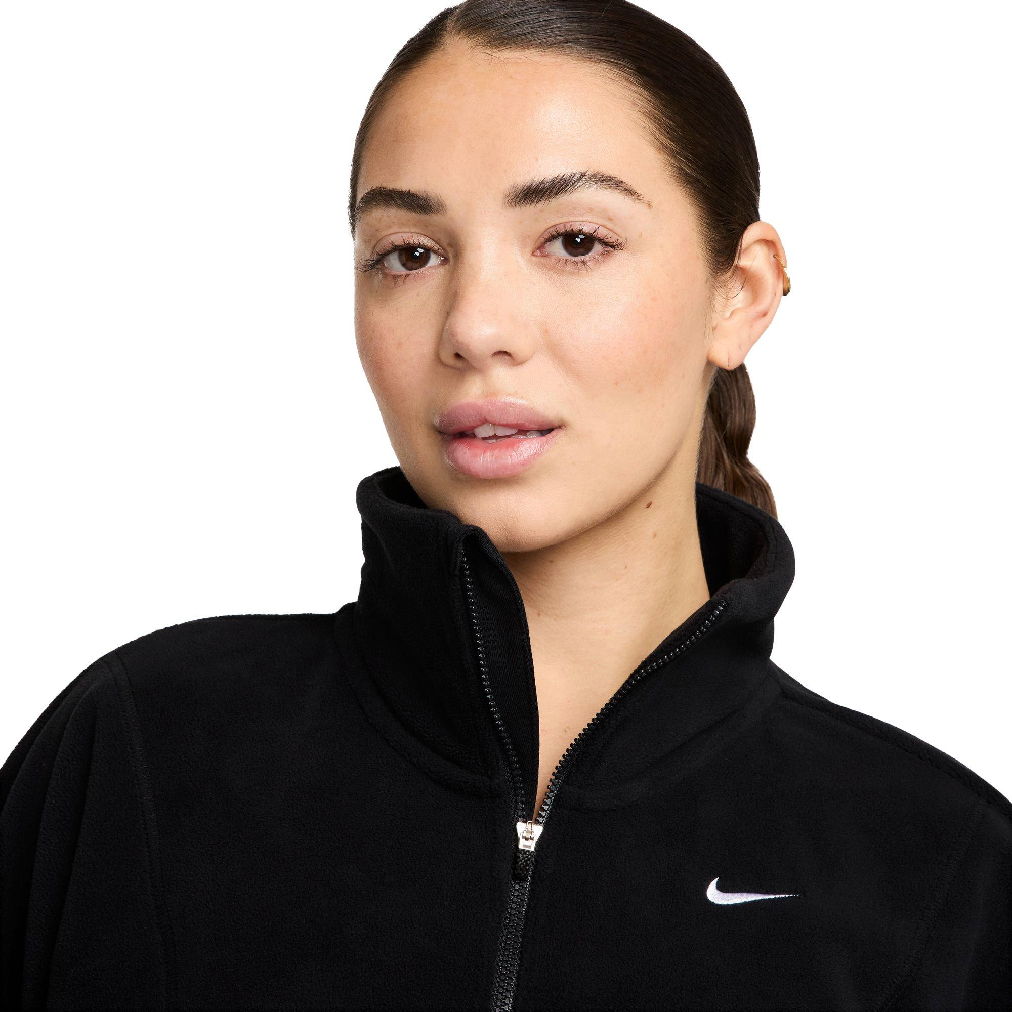 Nike Women's One Therma-FIT 1/2-Zip Top - BLACK Thumbnail View 3