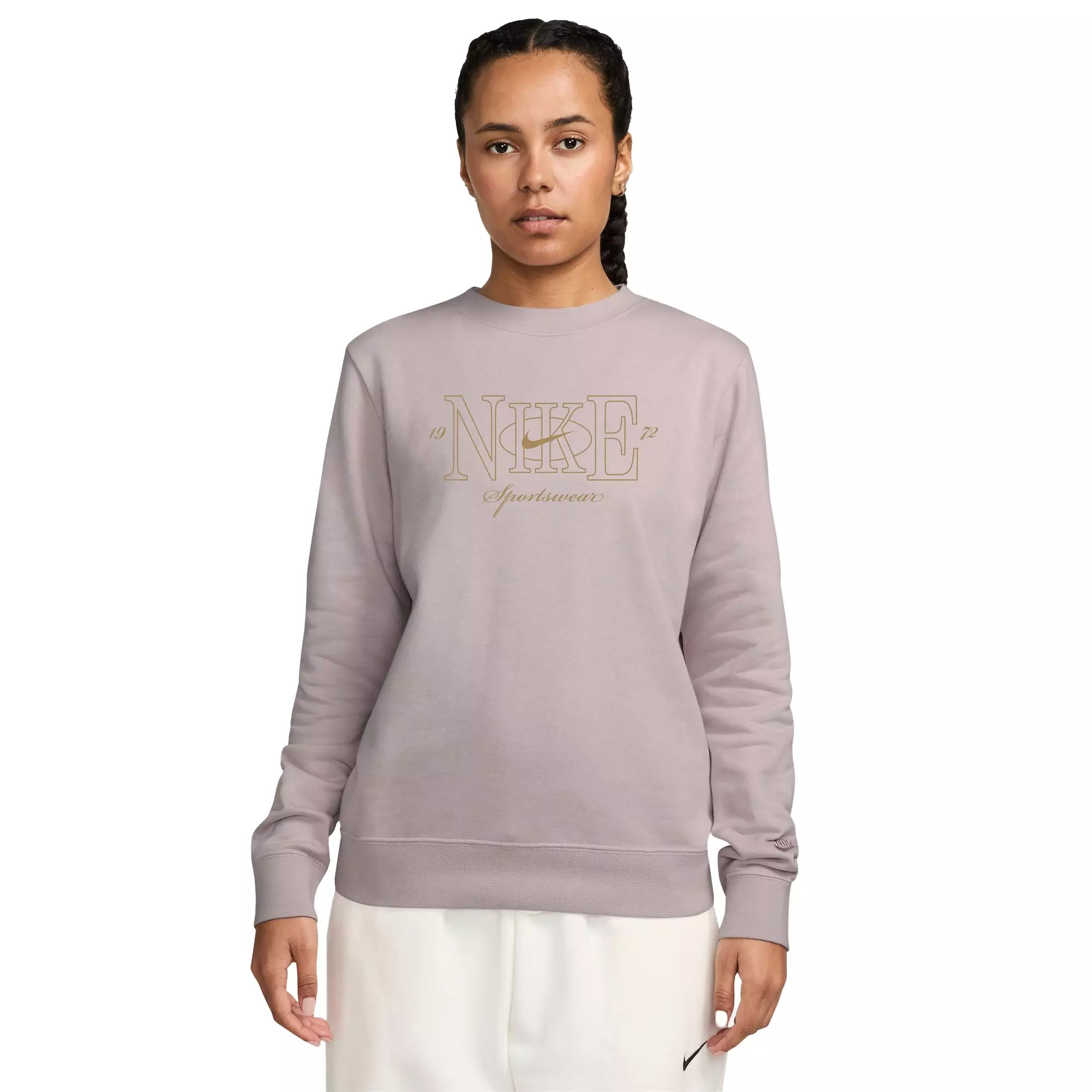 Nike Women's Sportswear Club Fleece Crewneck Sweatshirt - Violet - VIOLET