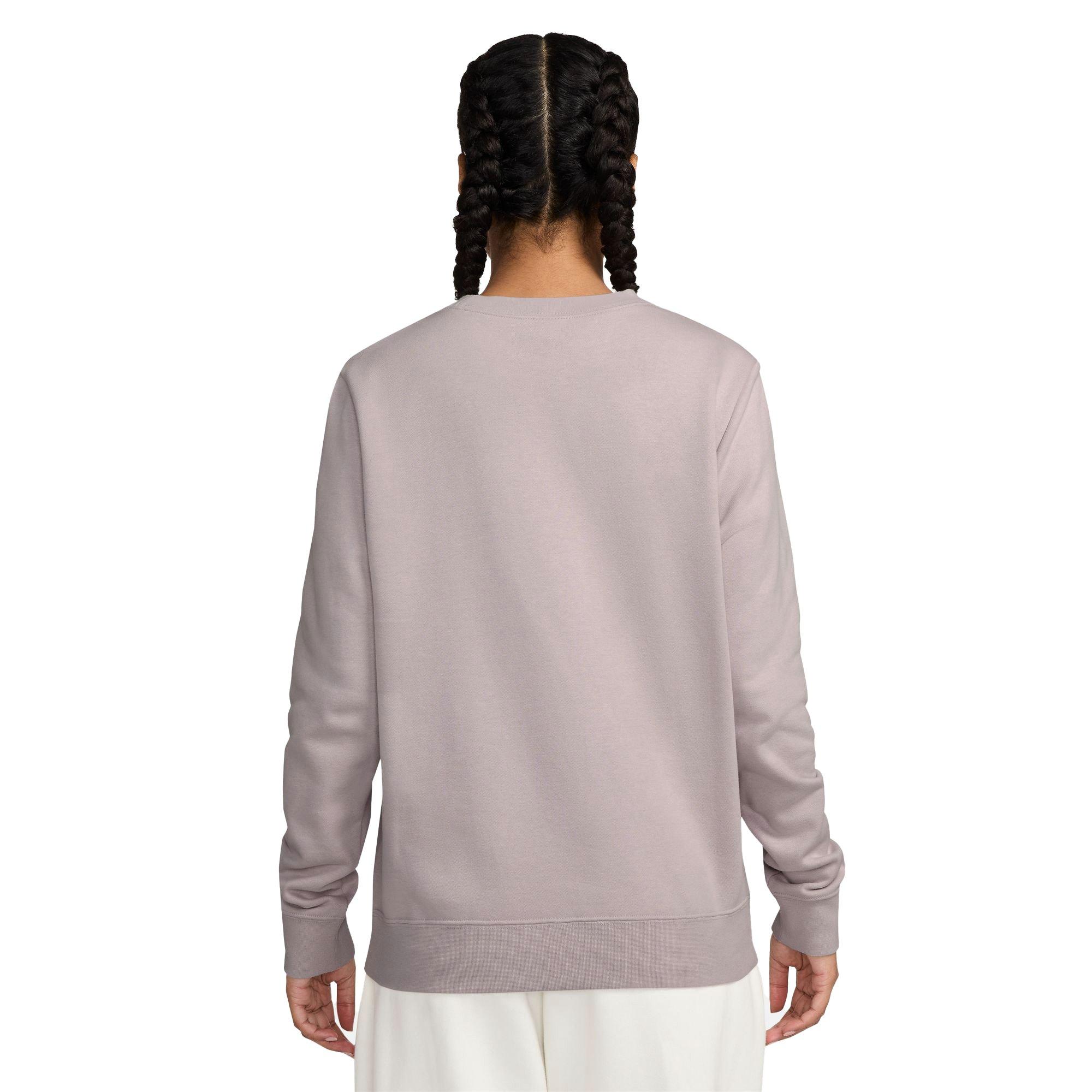 Nike Women's Sportswear Club Fleece Crewneck Sweatshirt - Violet - VIOLET Thumbnail View 2