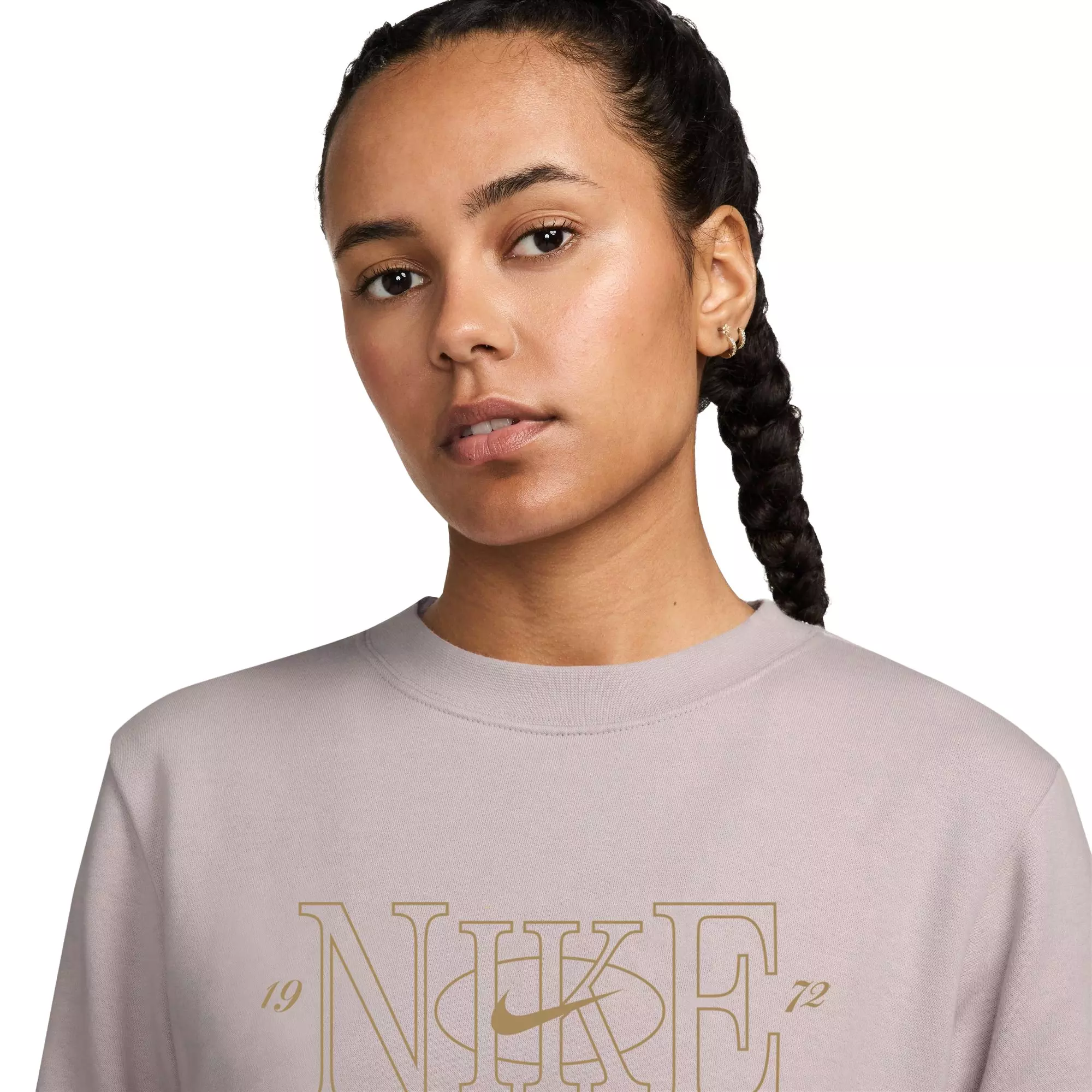 Nike Women's Sportswear Club Fleece Crewneck Sweatshirt - Violet - VIOLET