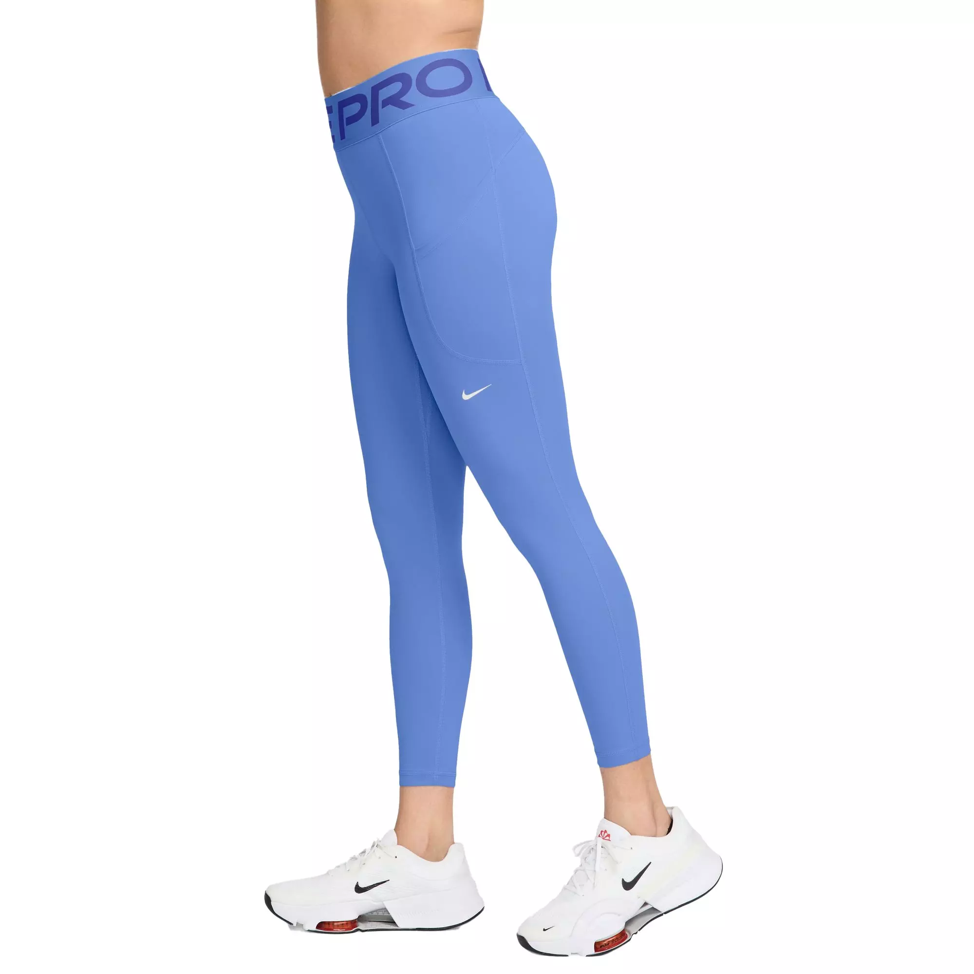 Nike Women's Pro Sculpt High-Waisted 7/8 with Pockets Leggings - BLUE