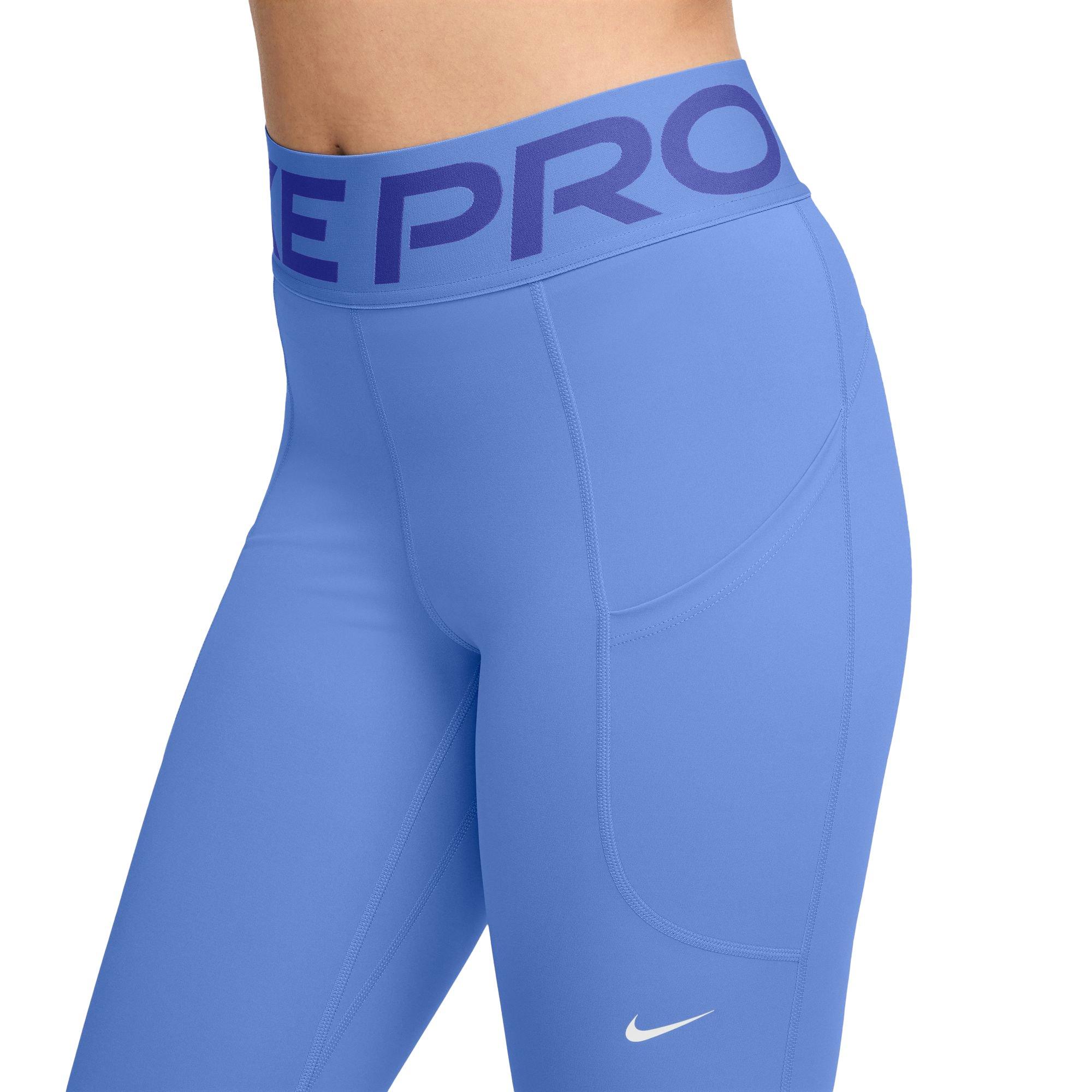 Nike Women's Pro Sculpt High-Waisted 7/8 with Pockets Leggings - BLUE Thumbnail View 3