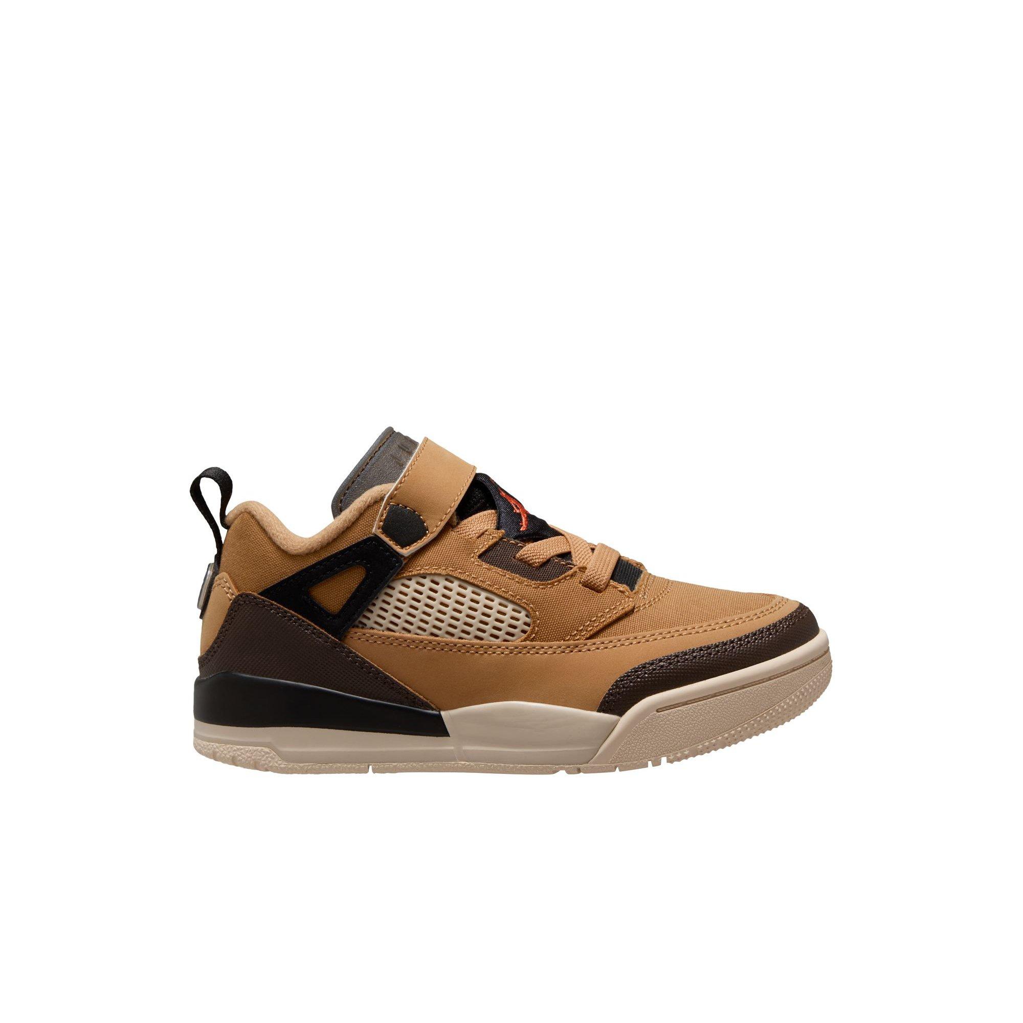 Jordan Spizike Low Preschool Boys' "Flax/Baroque Brown/Black/Sanddrift" Shoe