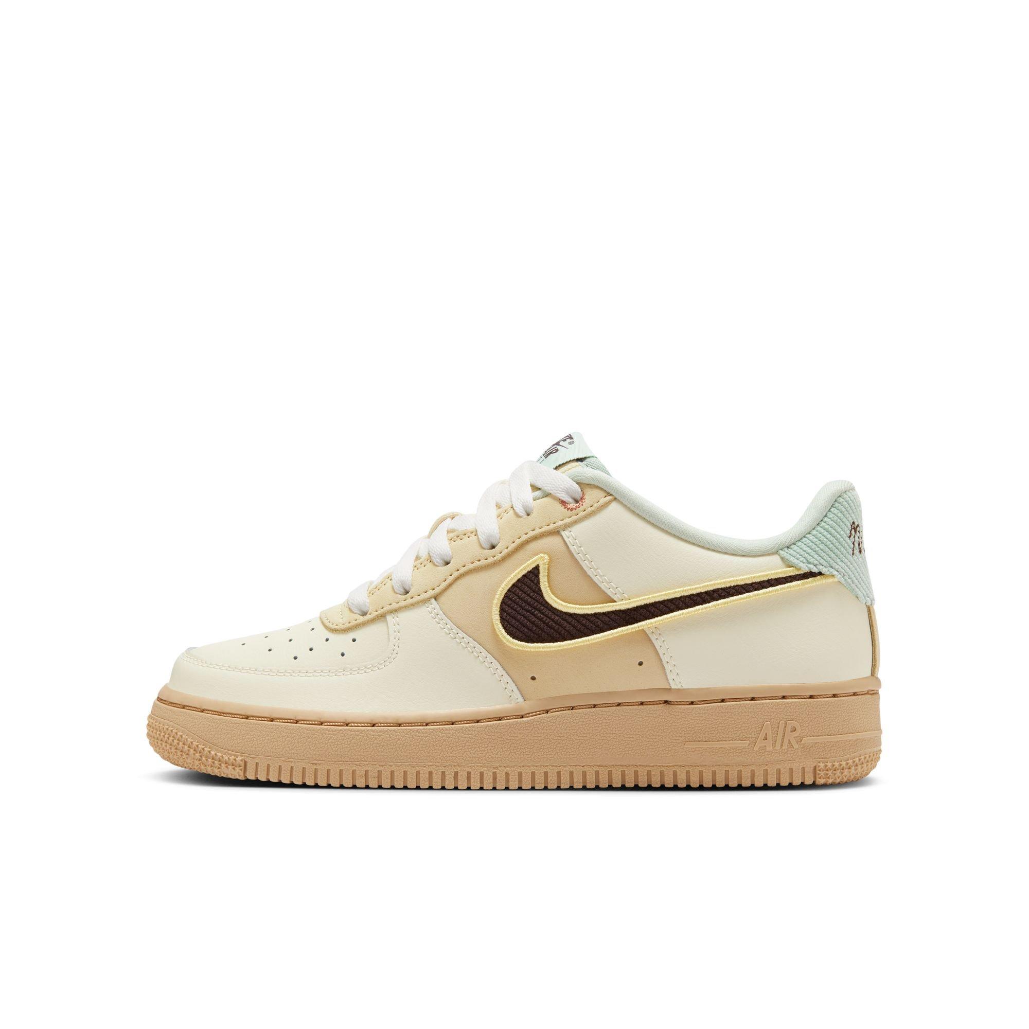 Nike Air Force 1 LV8 Grade School Boys' "Coconut Milk/Baroque Brown/Sesame" Shoe