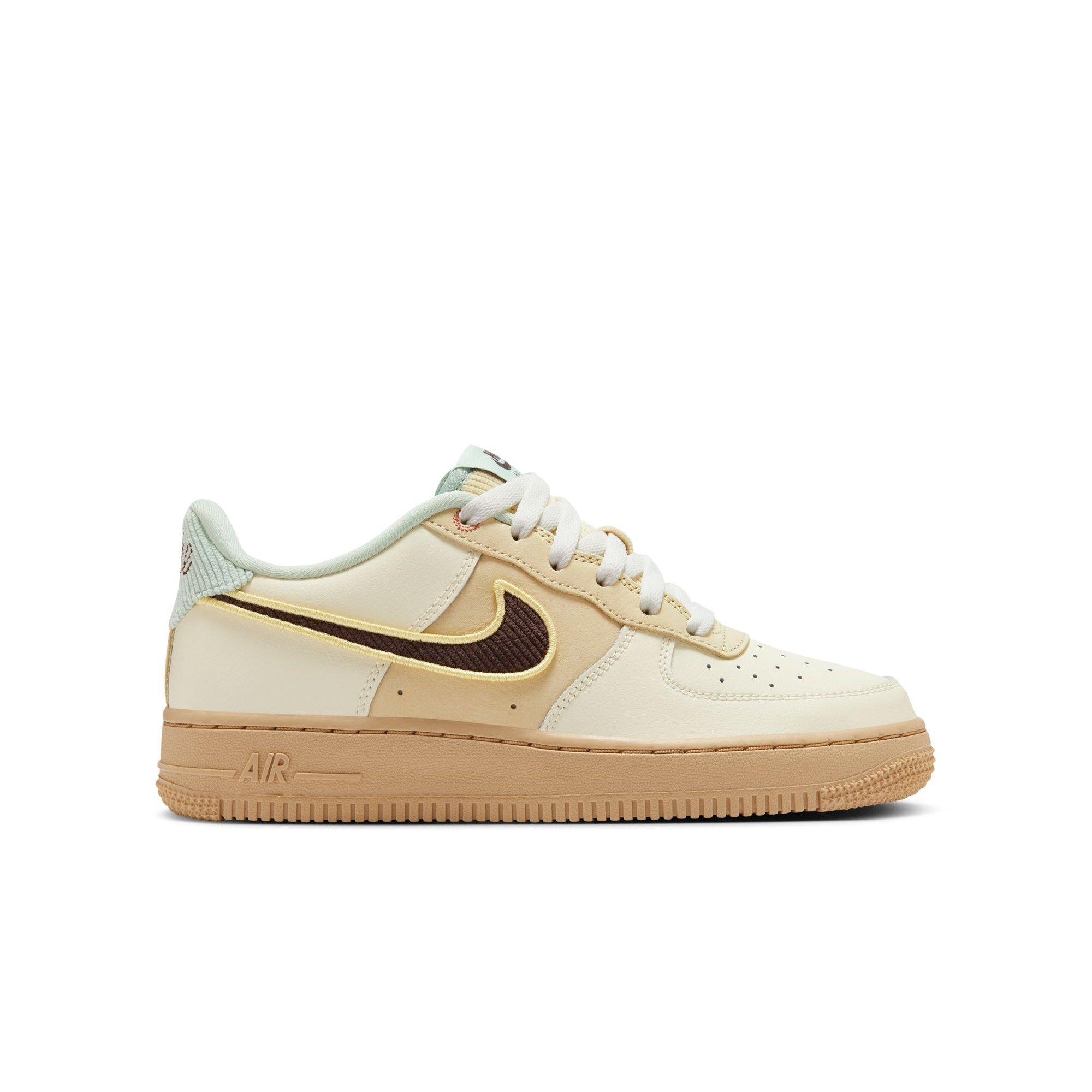 Nike Air Force 1 LV8 "Coconut Milk/Baroque Brown/Sesame" Grade School Boys' Shoe - TAN