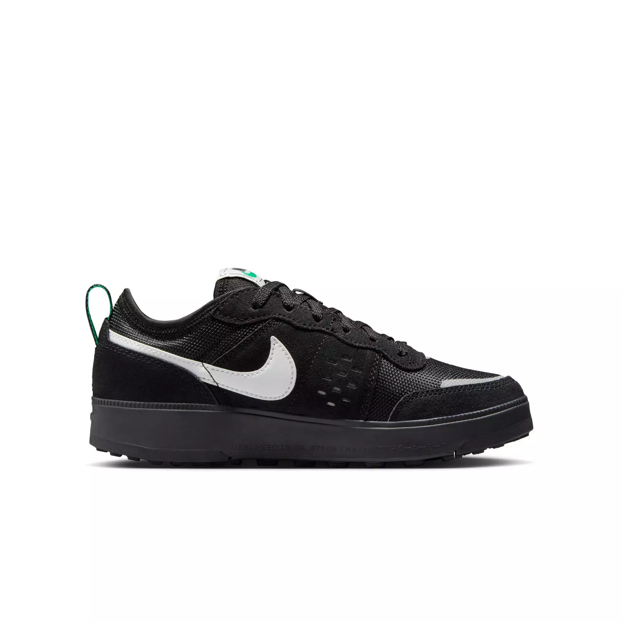 Nike C1TY "Black/Summit White/Stadium Green" Grade School Boys' Shoe - BLACK/WHITE