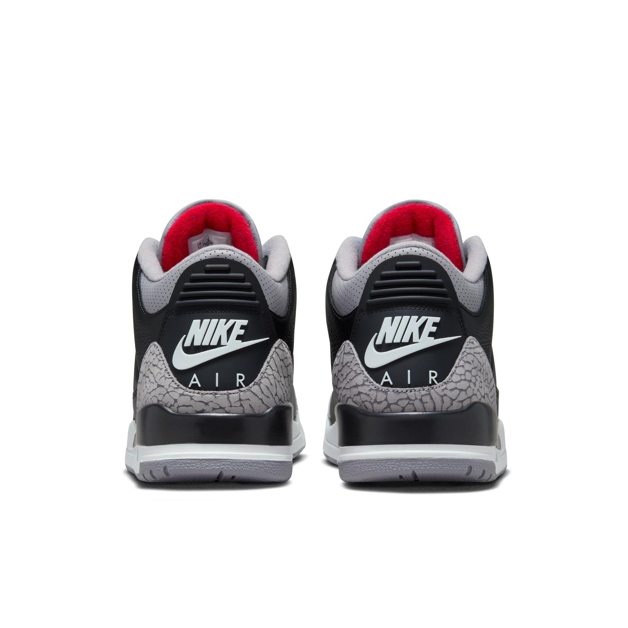 Jordan 3 Retro "Black Cement" Men's Shoe - BLACK/FIRE RED/CEMENT GREY Thumbnail View 8