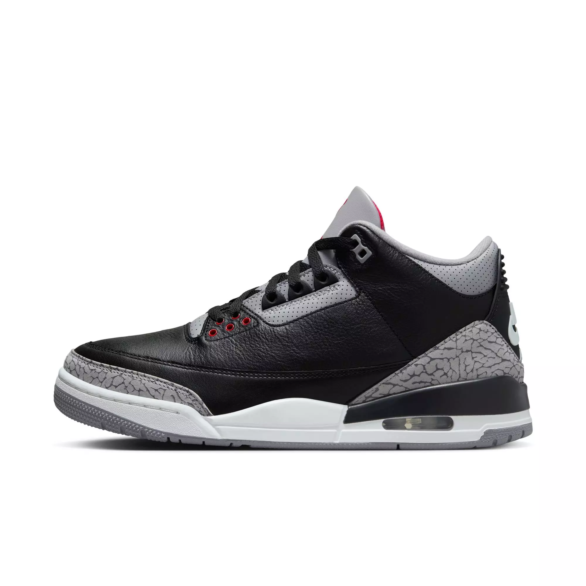 Jordan 3 Retro "Black Cement" Men's Shoe - BLACK/FIRE RED/CEMENT GREY