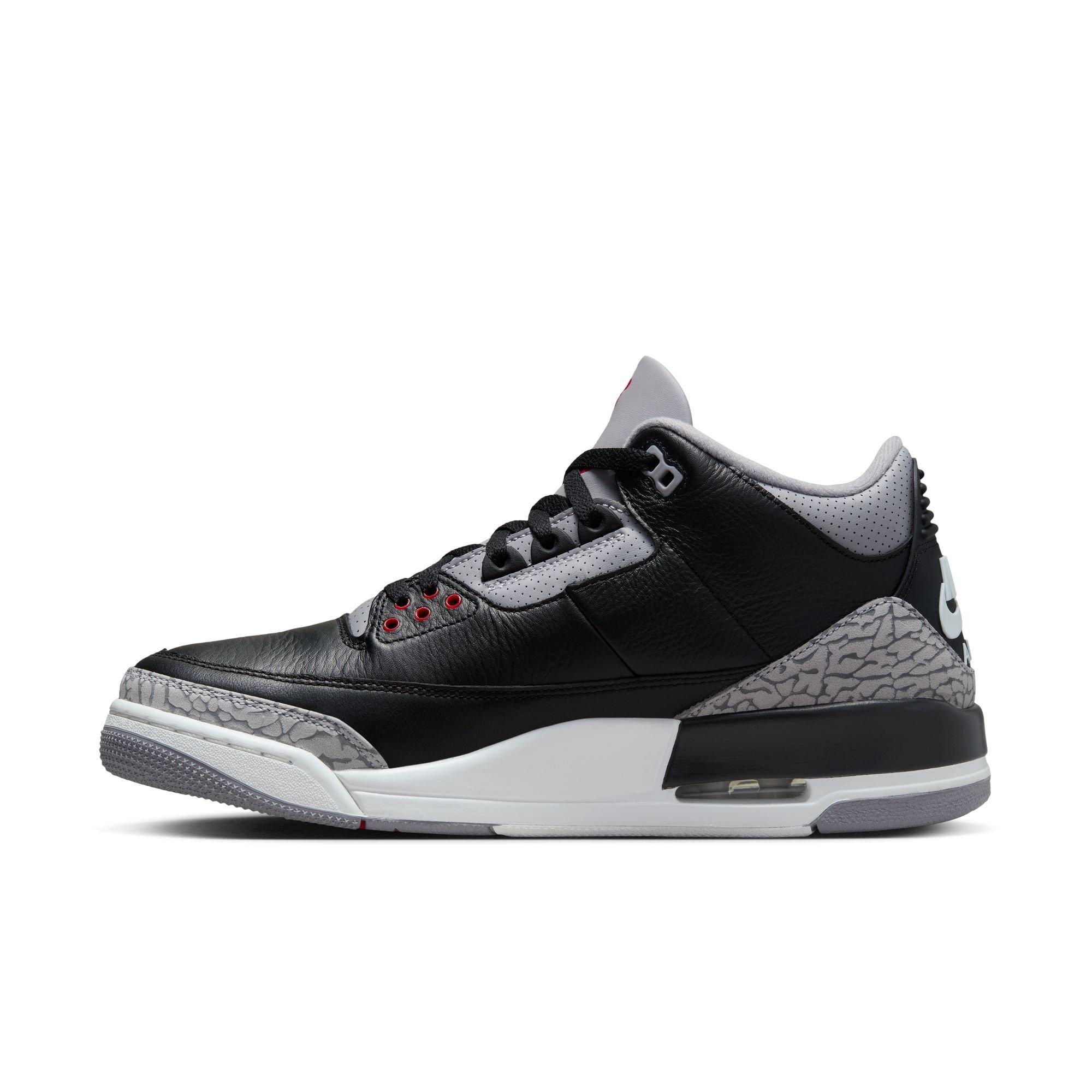 Jordan 3 Retro "Black Cement" Men's Shoe - BLACK/FIRE RED/CEMENT GREY Thumbnail View 7