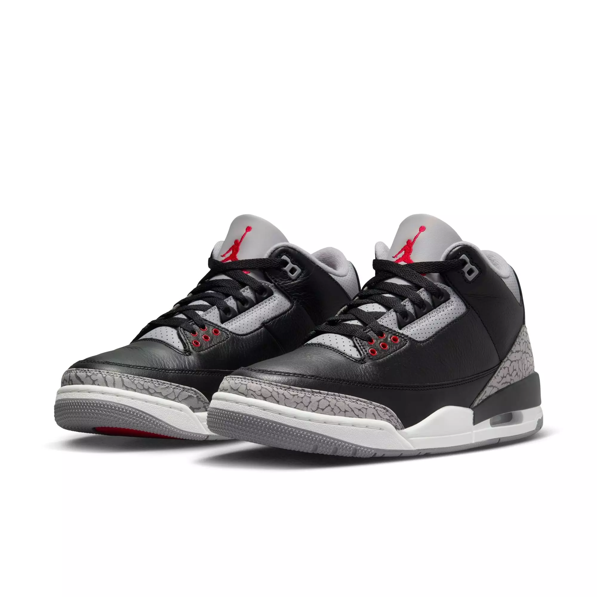 Jordan 3 Retro "Black Cement" Men's Shoe - BLACK/FIRE RED/CEMENT GREY