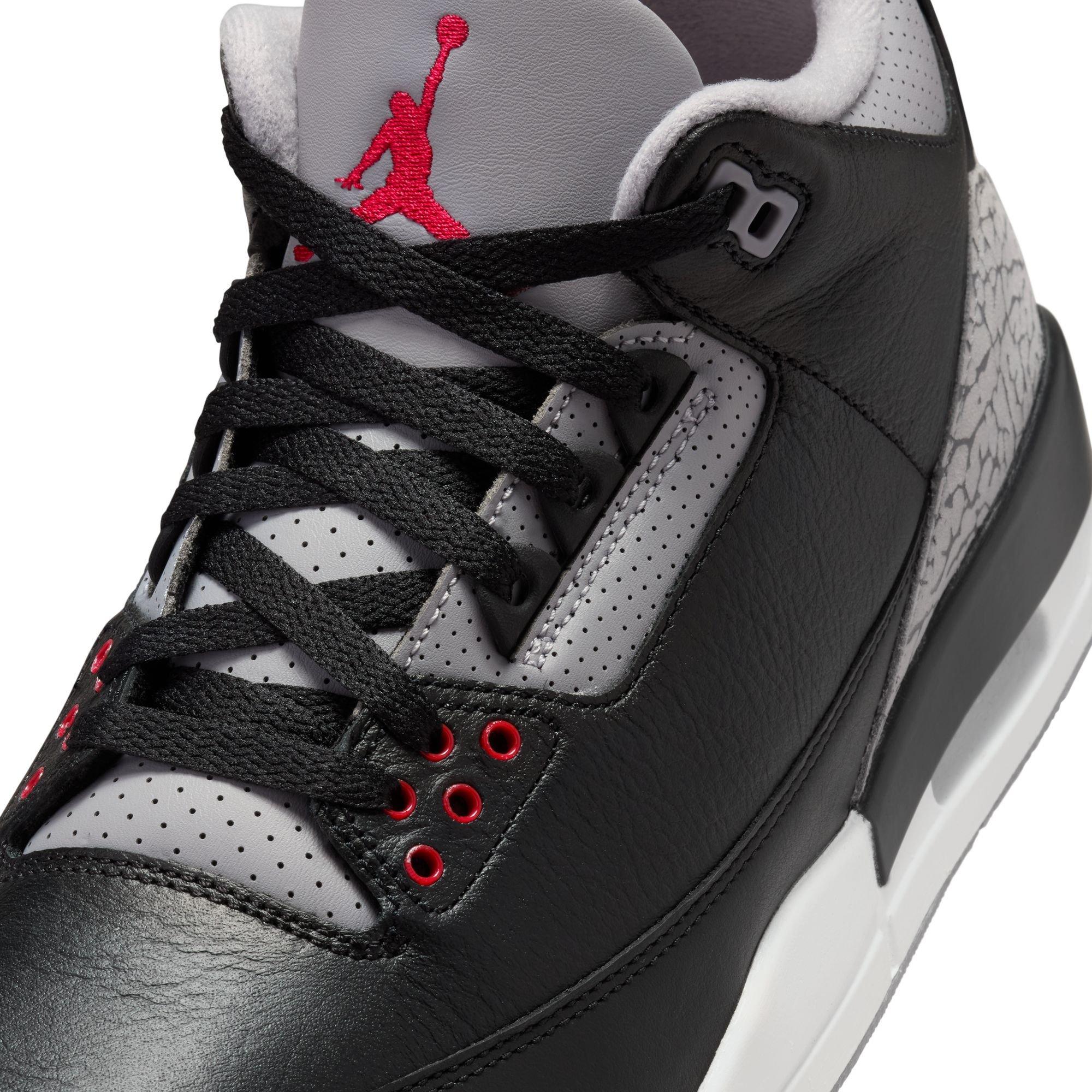 Jordan 3 Retro "Black Cement" Men's Shoe - BLACK/FIRE RED/CEMENT GREY Thumbnail View 4