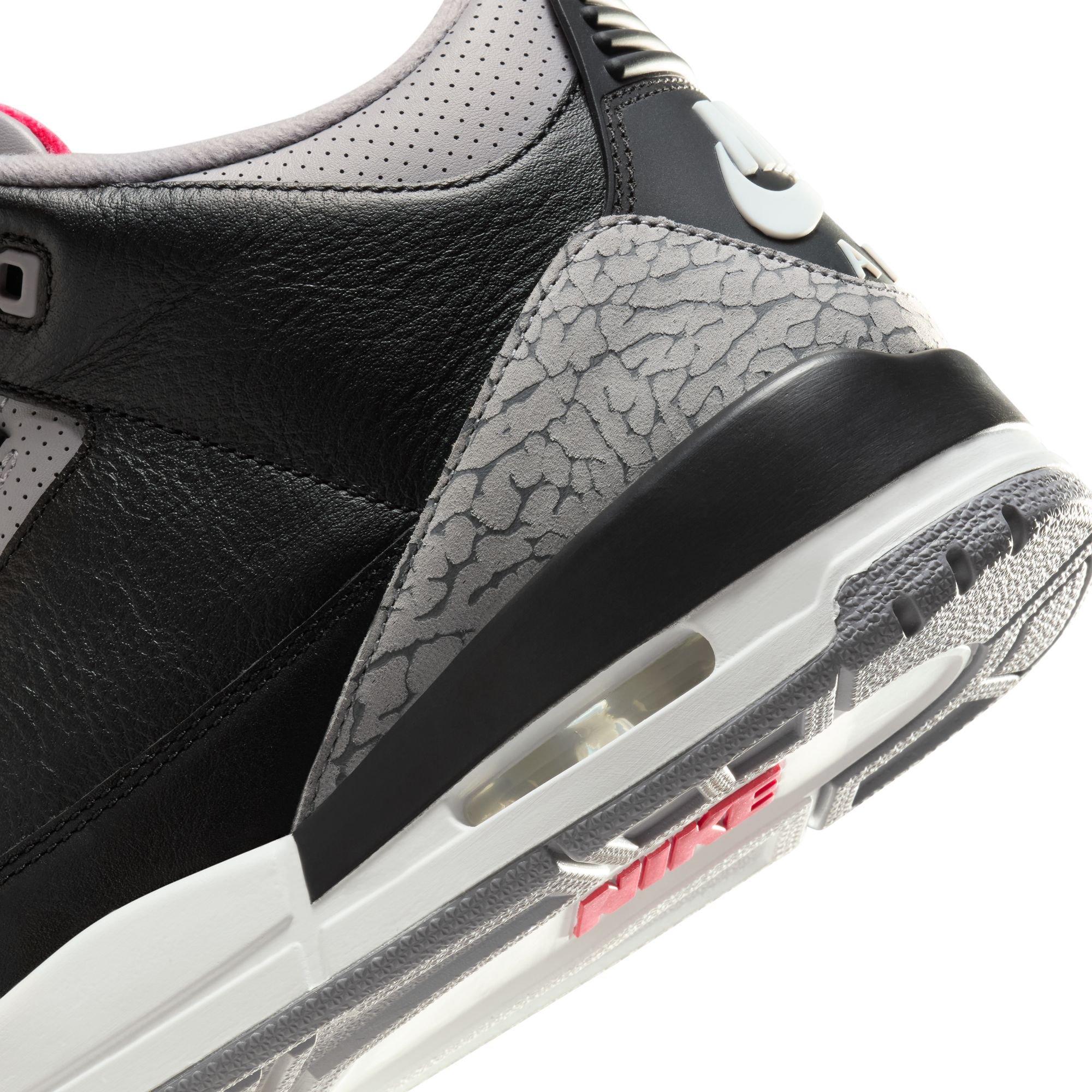Jordan 3 Retro "Black Cement" Men's Shoe - BLACK/FIRE RED/CEMENT GREY Thumbnail View 5