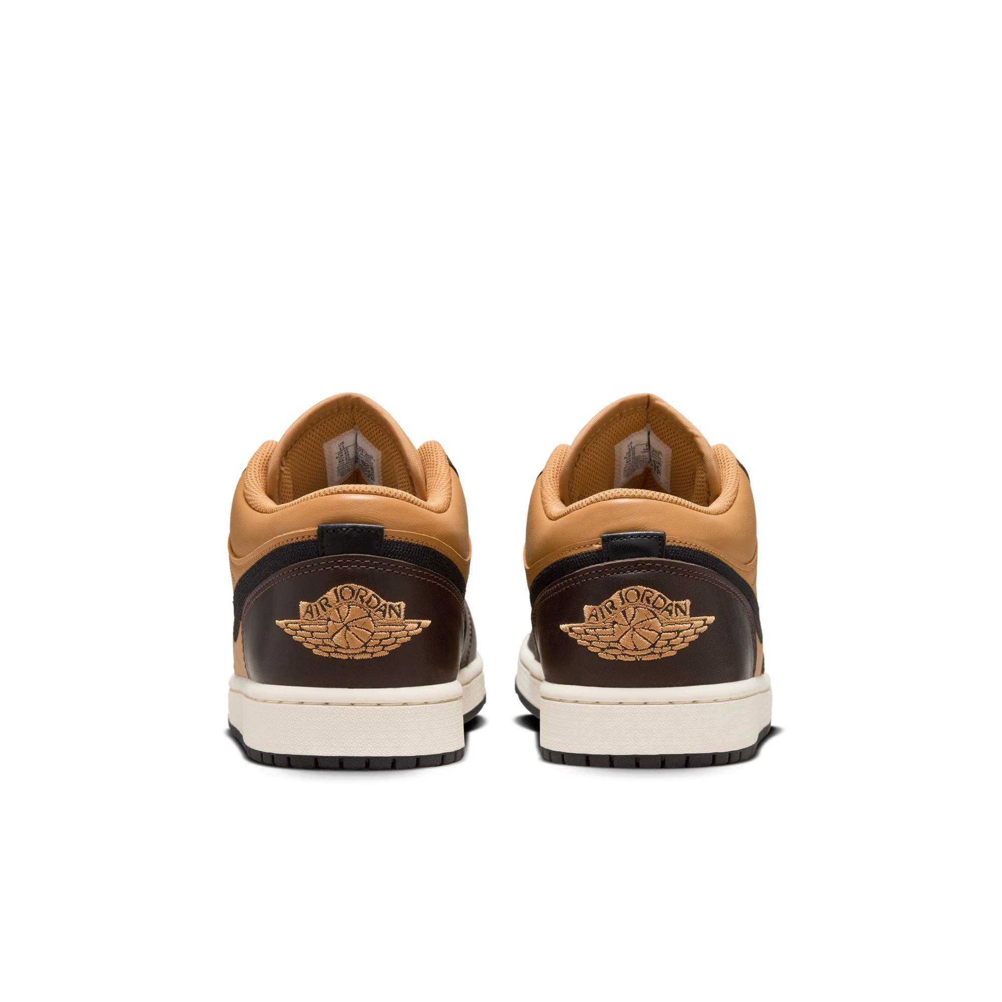 Jordan 1 Low SE "Flax/Black/Baroque Brown/Vintage Coral" Men's Shoe - BROWN Thumbnail View 6