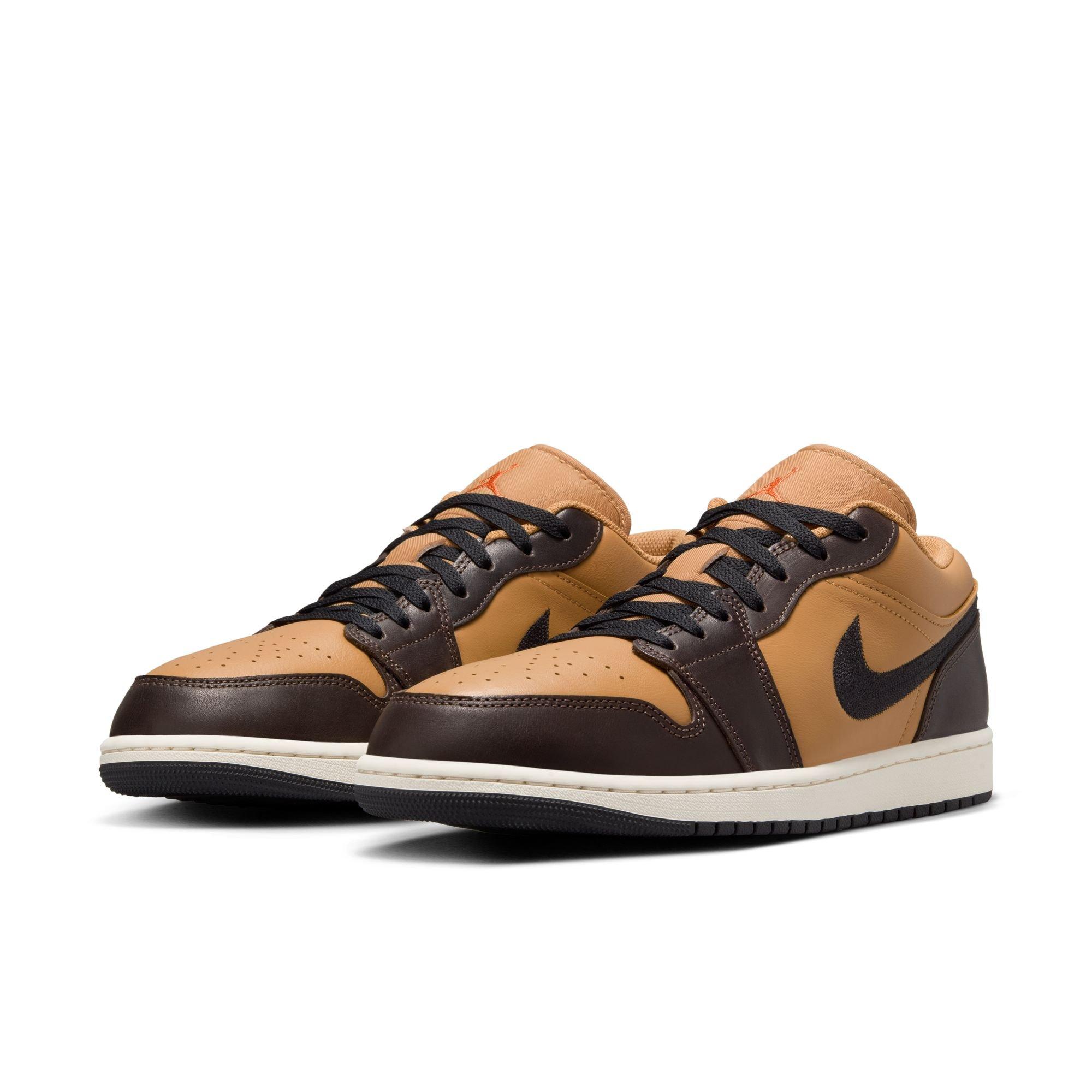 Jordan 1 Low SE "Flax/Black/Baroque Brown/Vintage Coral" Men's Shoe - BROWN Thumbnail View 7