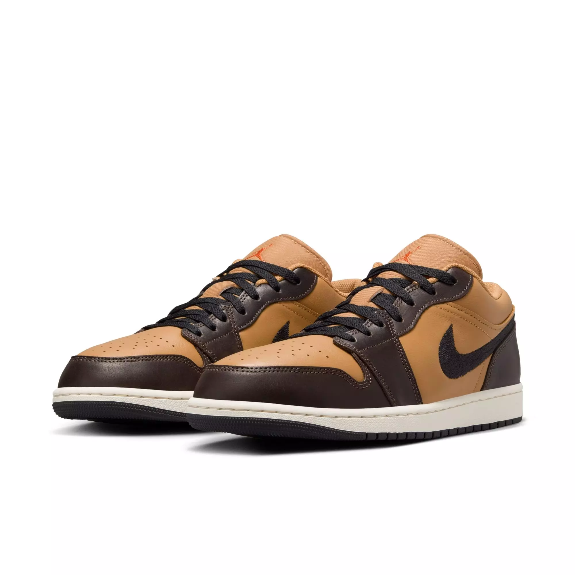 Jordan 1 Low SE "Flax/Black/Baroque Brown/Vintage Coral" Men's Shoe - BROWN