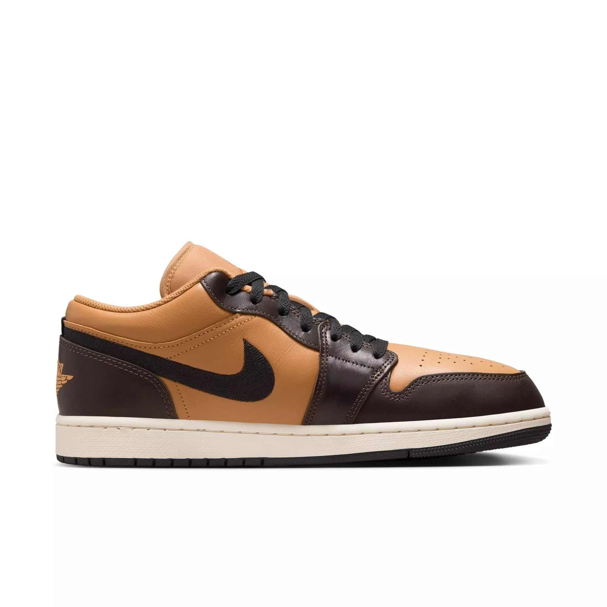 Jordan 1 Low SE "Flax/Black/Baroque Brown/Vintage Coral" Men's Shoe - BROWN
