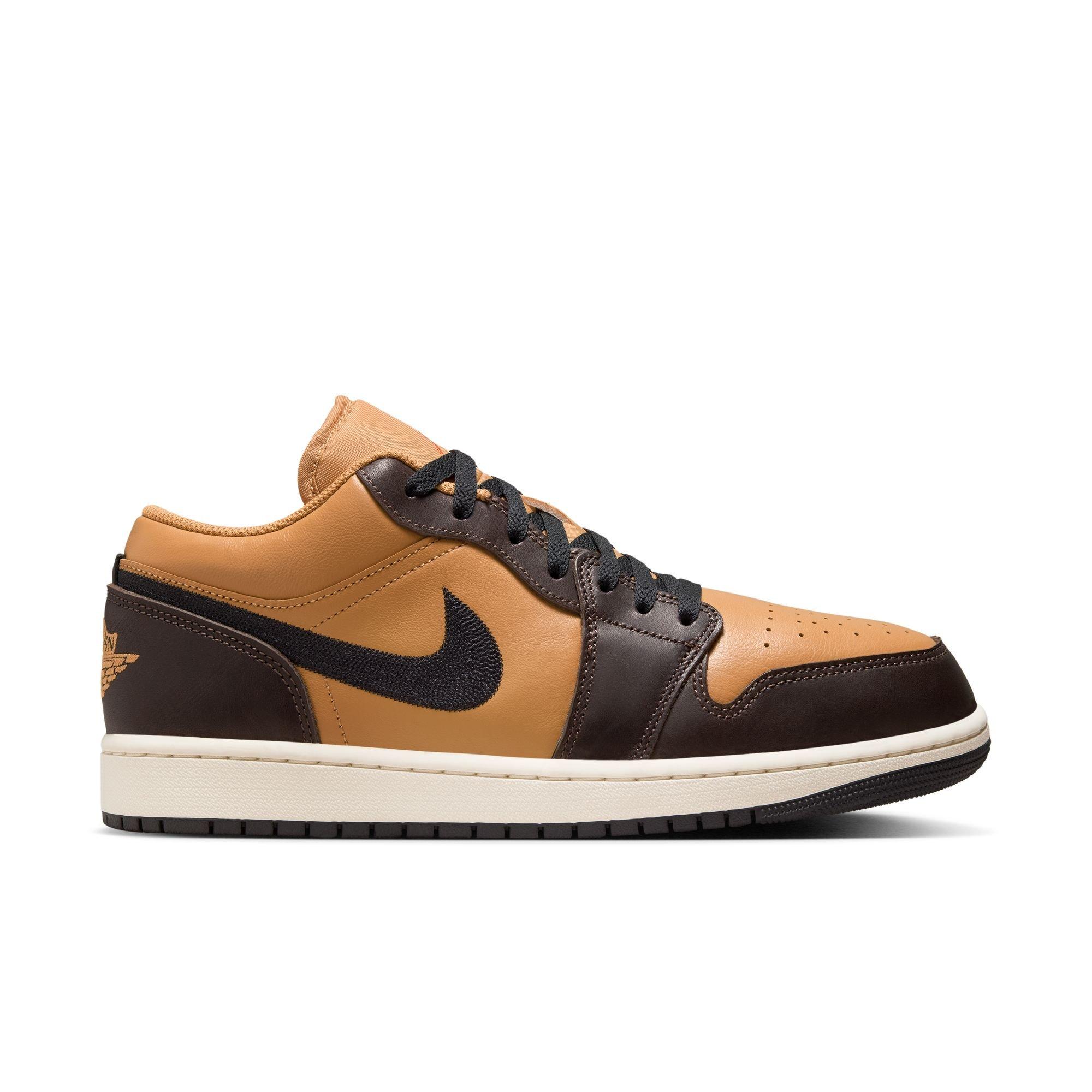 Jordan 1 Low SE "Flax/Black/Baroque Brown/Vintage Coral" Men's Shoe - BROWN Thumbnail View 2