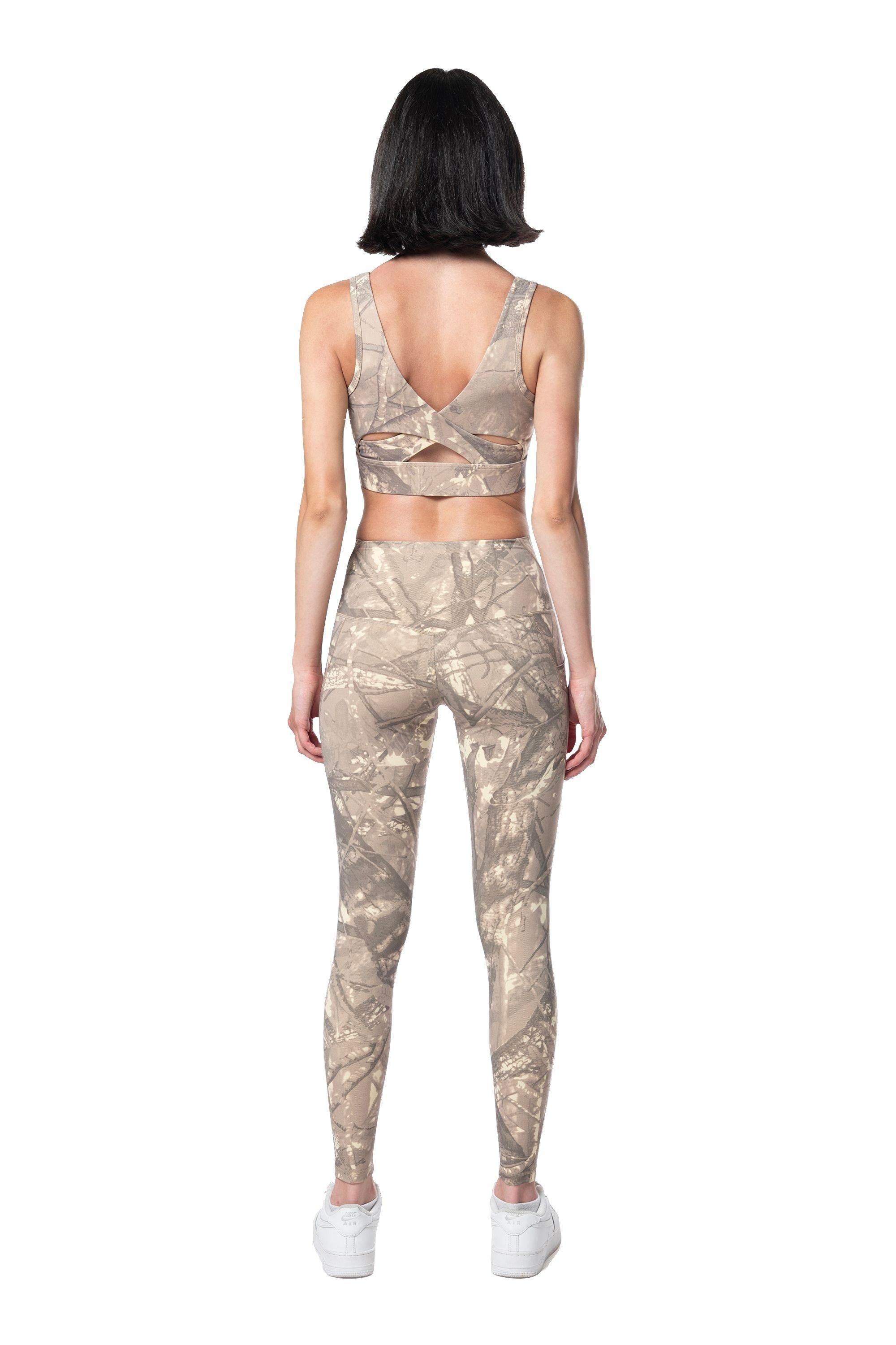 Smoke Rise Women's High Rise Hunting Camo Leggings - Khaki - CAMOUFLAGE Thumbnail View 2